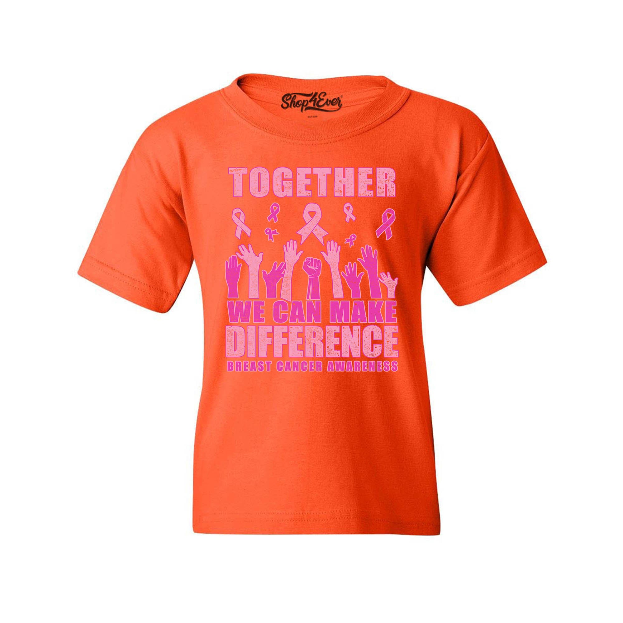 Together We Can Make A Difference Youth's T-Shirt Breast Cancer Awareness Child's Tee