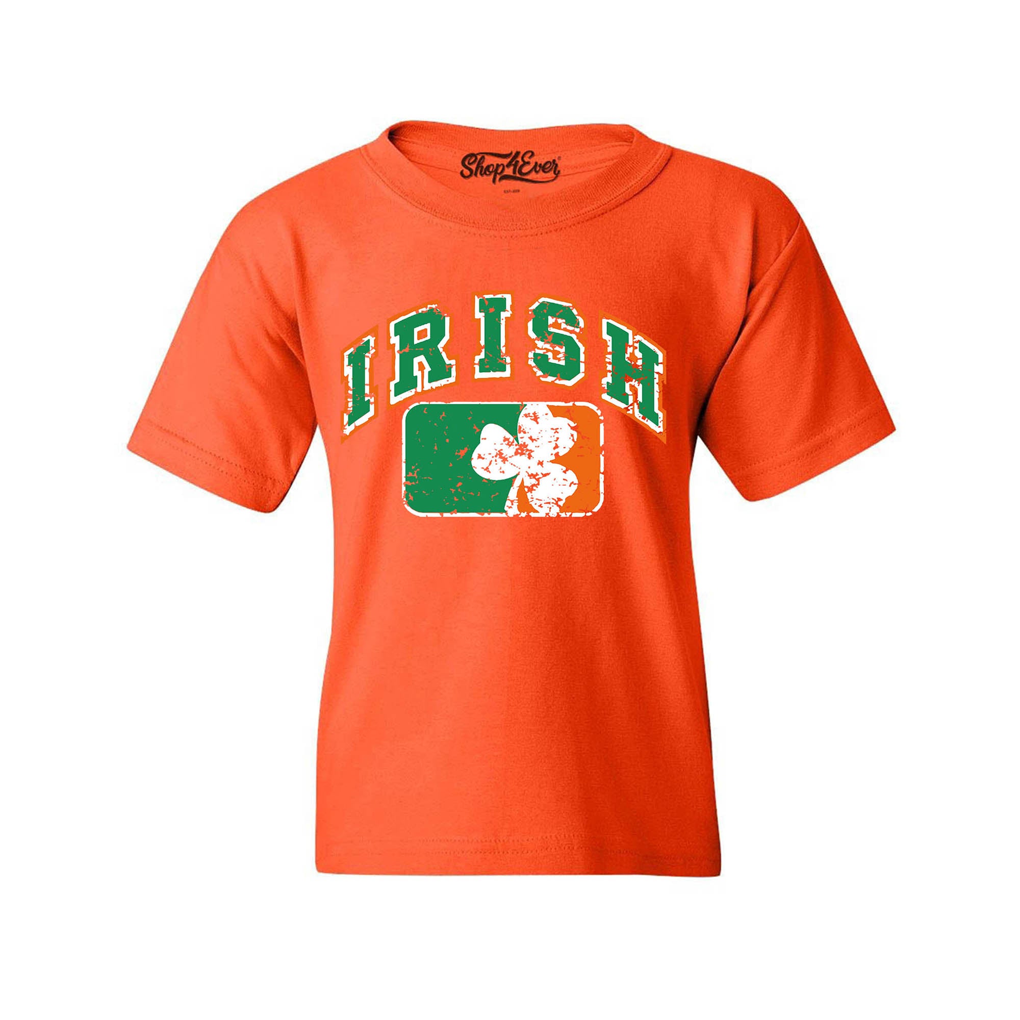 Vintage Irish Flag Shamrock St. Patrick's Day Child's T-Shirt Kids Tee