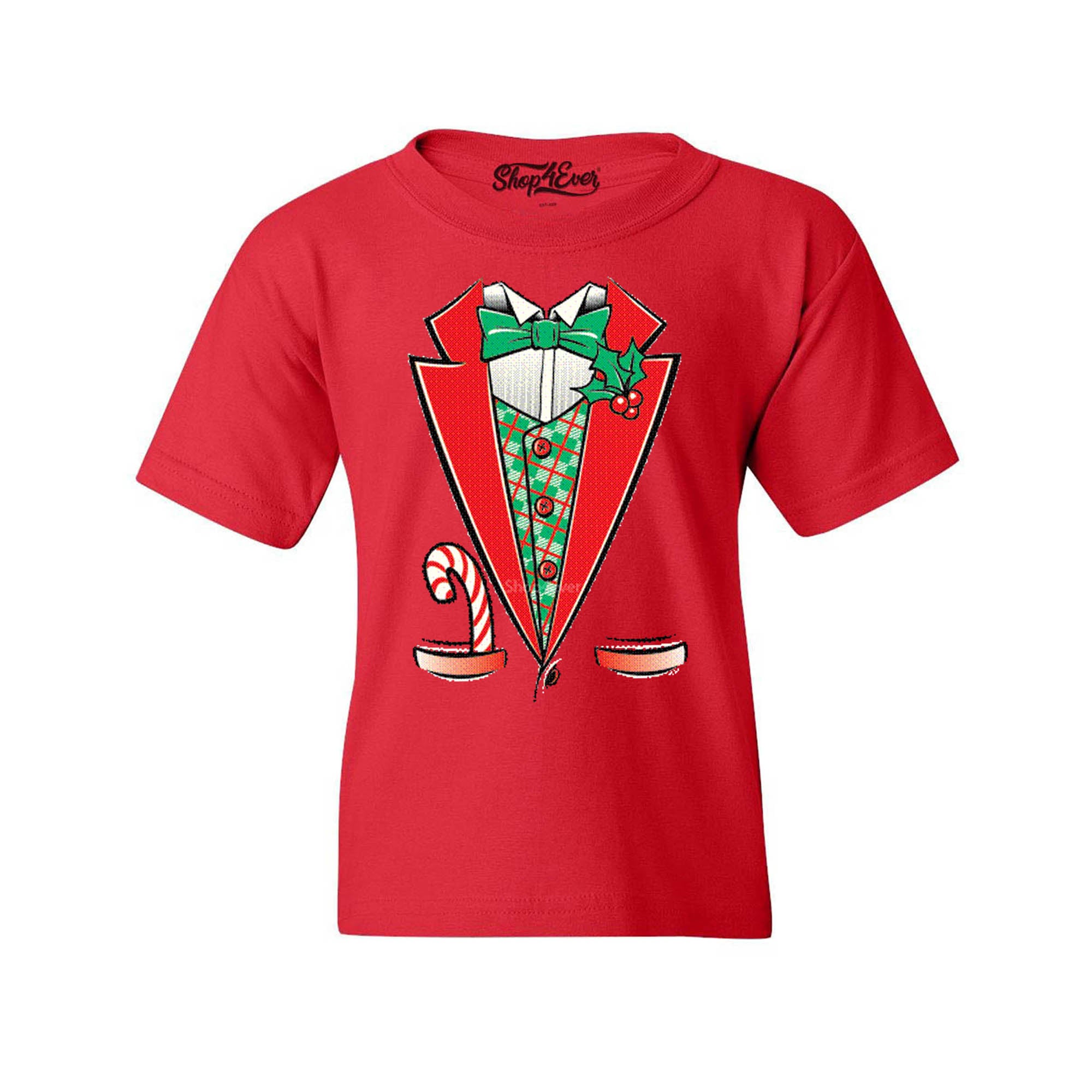 Tuxedo Christmas Costume Youth's T-Shirt Xmas Shirts