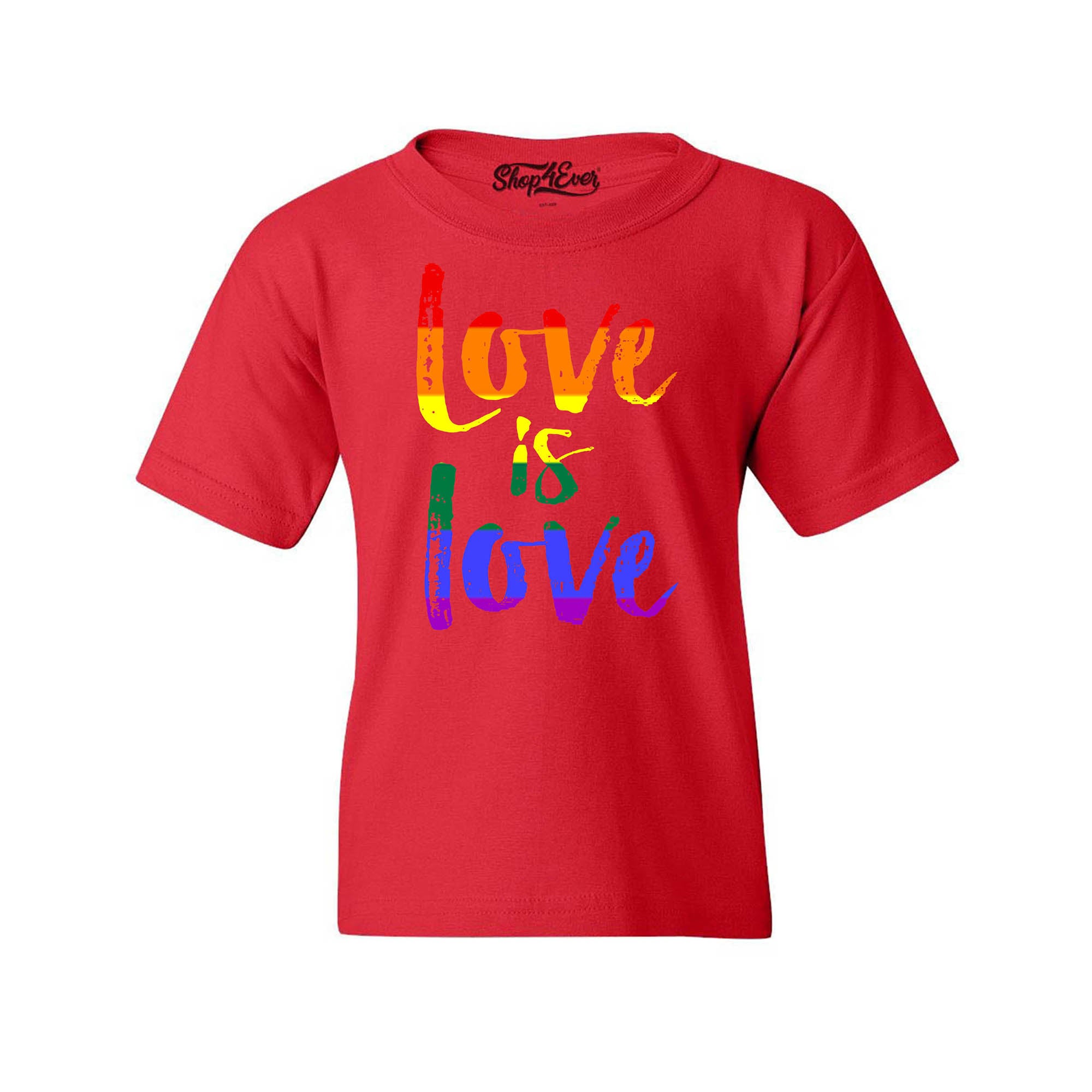 Love is Love Youth's T-Shirt Gay Pride Child Kids Shirts