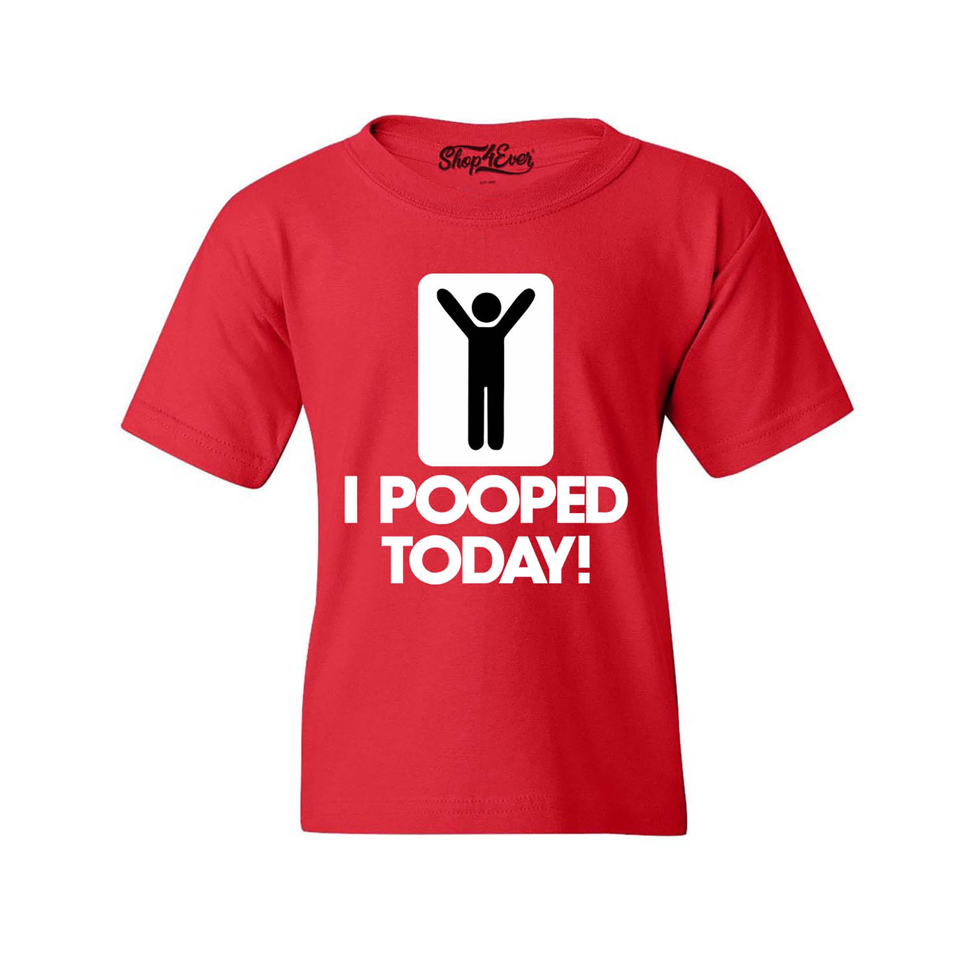 I Pooped Today Kids Child T-Shirt Funny Youth's Tee Shirts