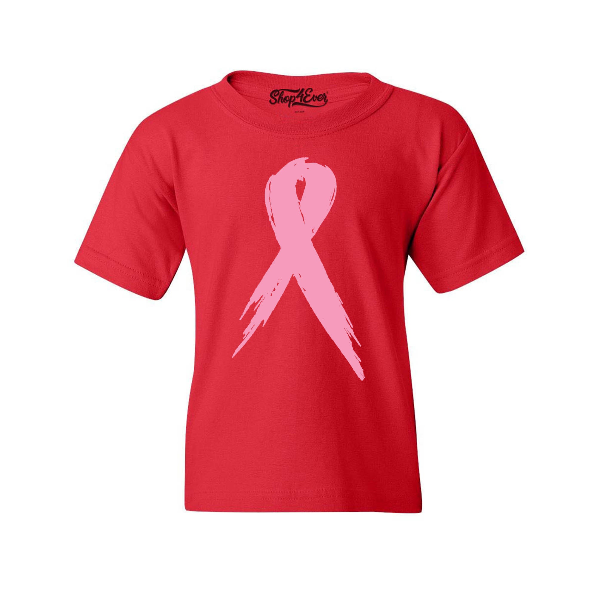 Pink Breast Cancer Ribbon Youth T-Shirt Support Awareness Child's Tee