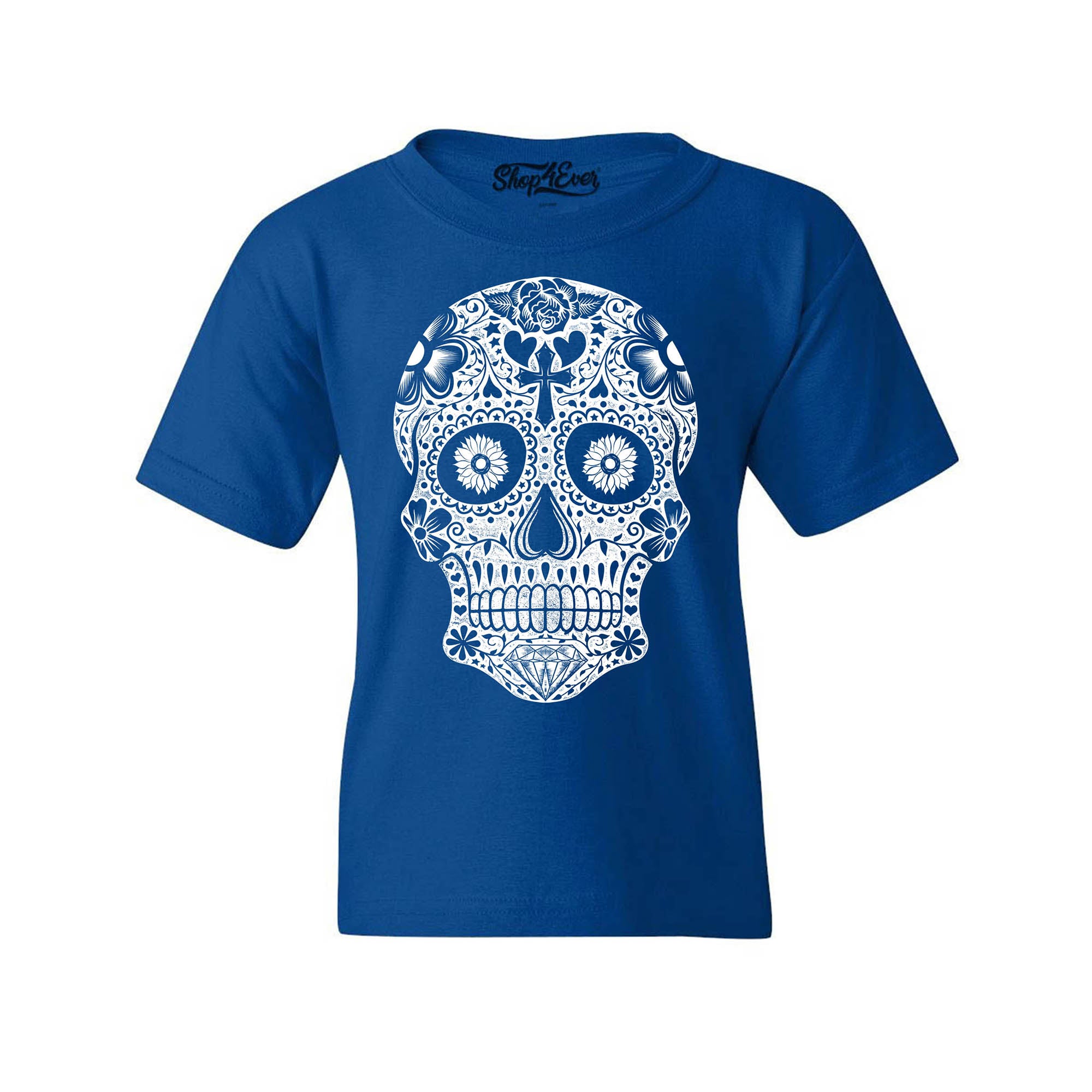 Day of The Dead Child's Tee White Skull Youth's T-Shirt