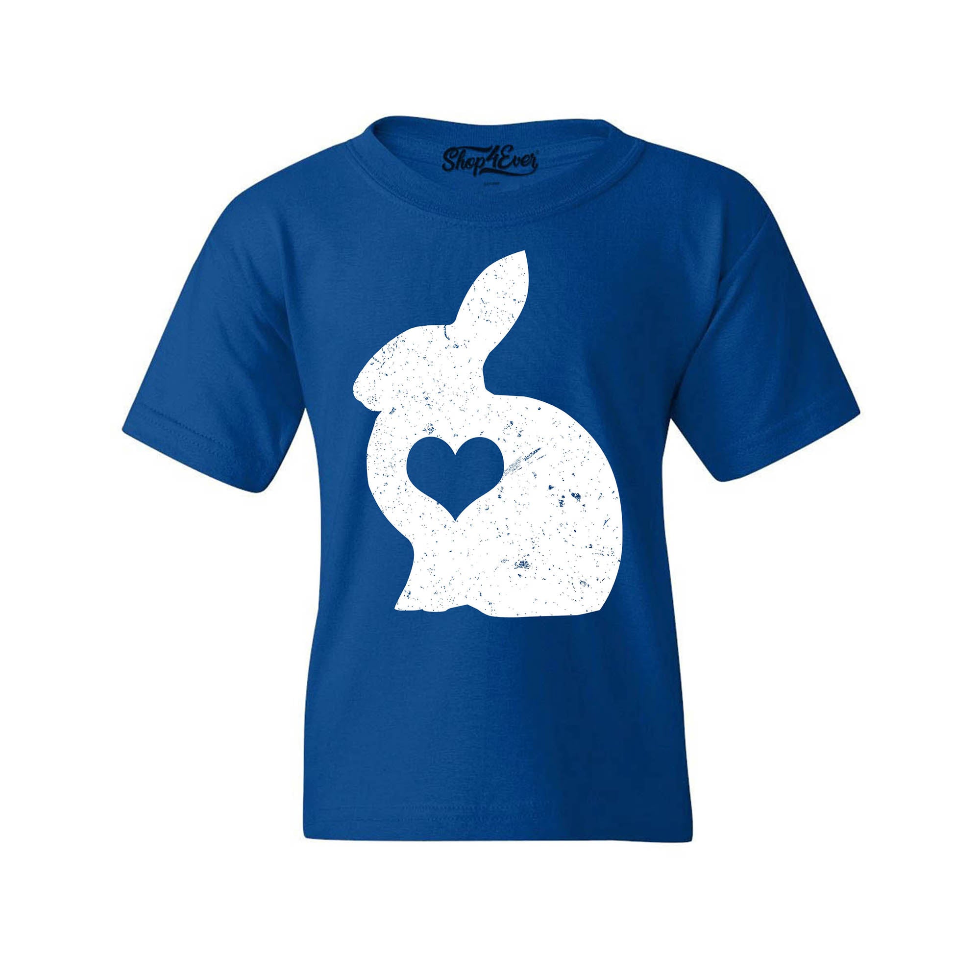 Easter Bunny Rabbit with Heart Youth's T-Shirt Spring Child Kids Tee