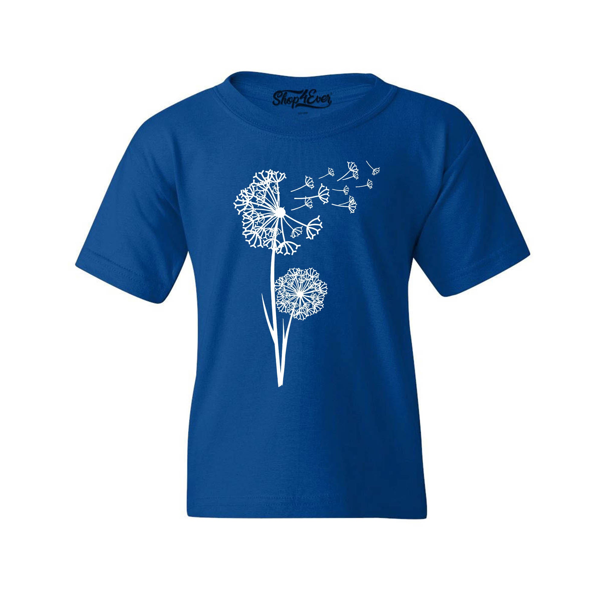 Dandelion Blowing Wish Flower Wildflowers Child's T-Shirt Kids Tee