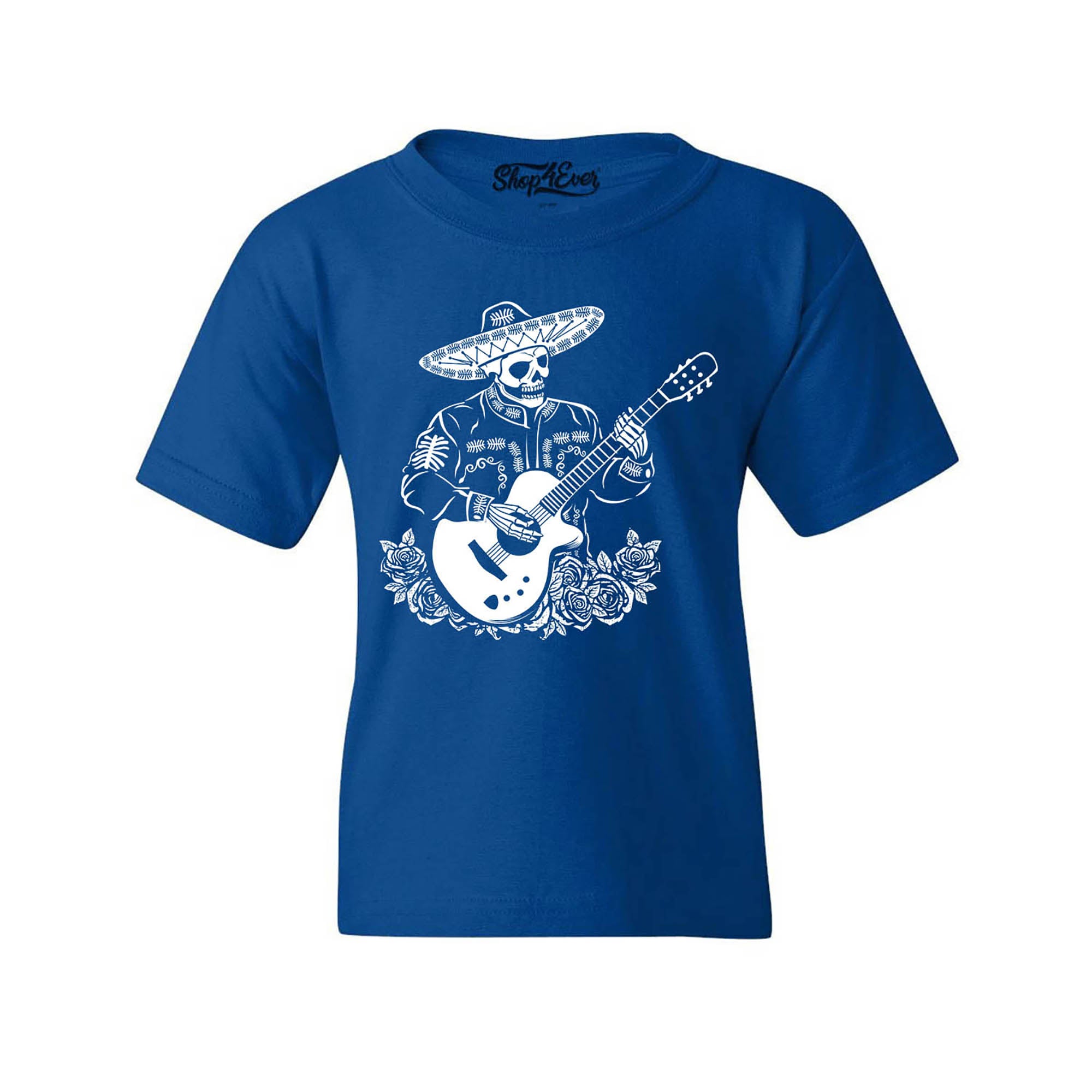 Mariachi Skeleton Playing Guitar Day of The Dead Youth's T-Shirt
