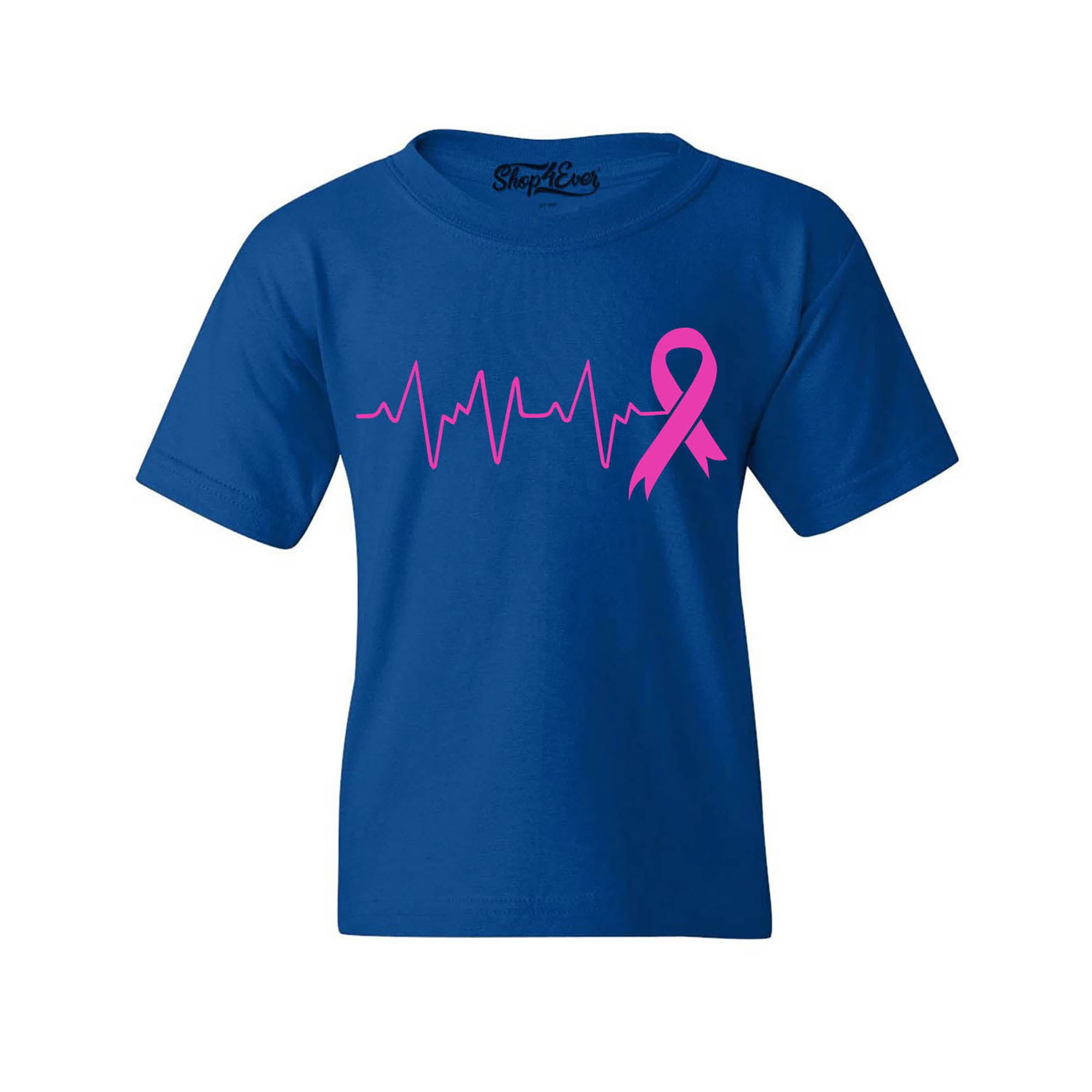 Heartbeat Pink Ribbon Breast Cancer Awareness Youth's T-Shirt