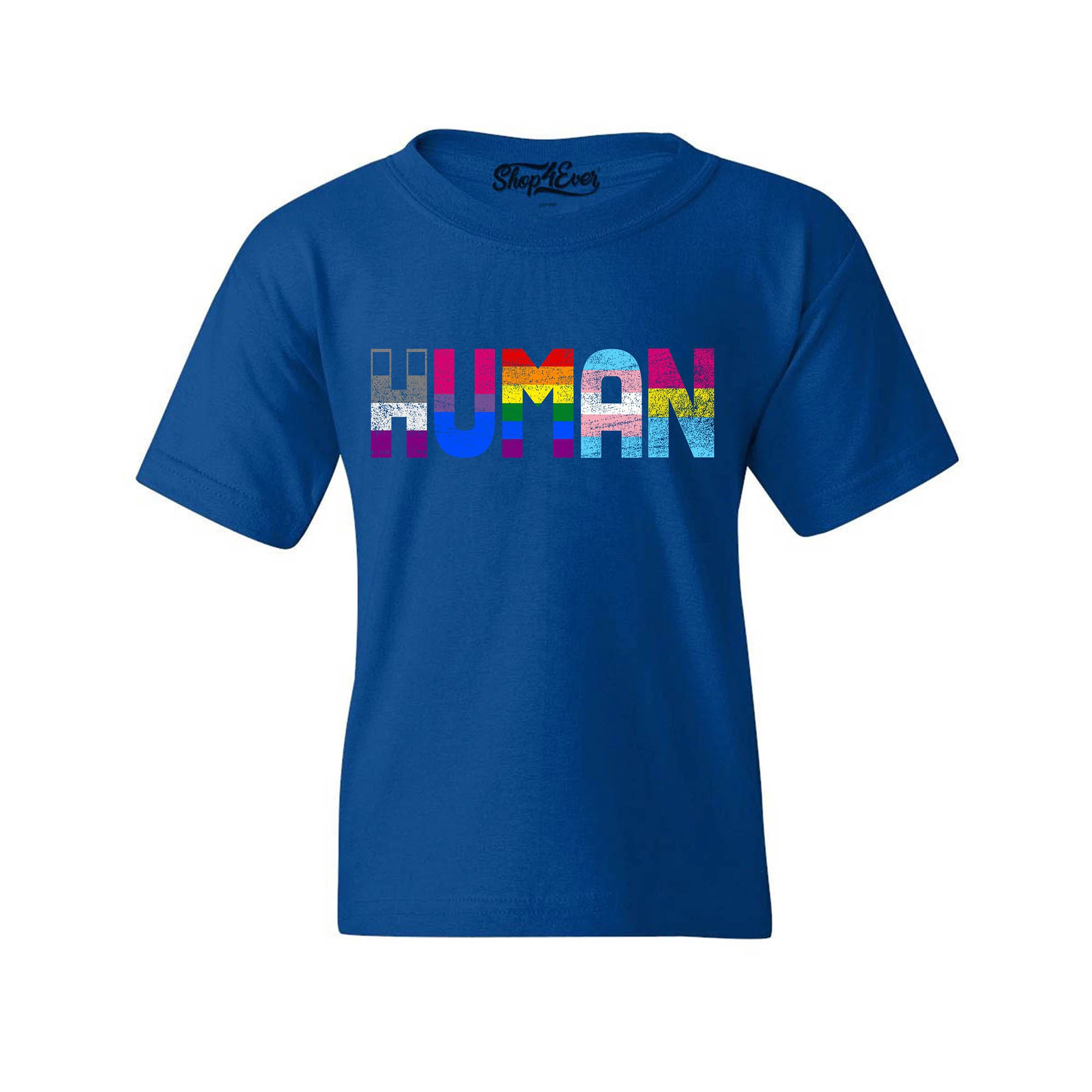 Human Pride Flags Youth's T-Shirt Child Kids Tee