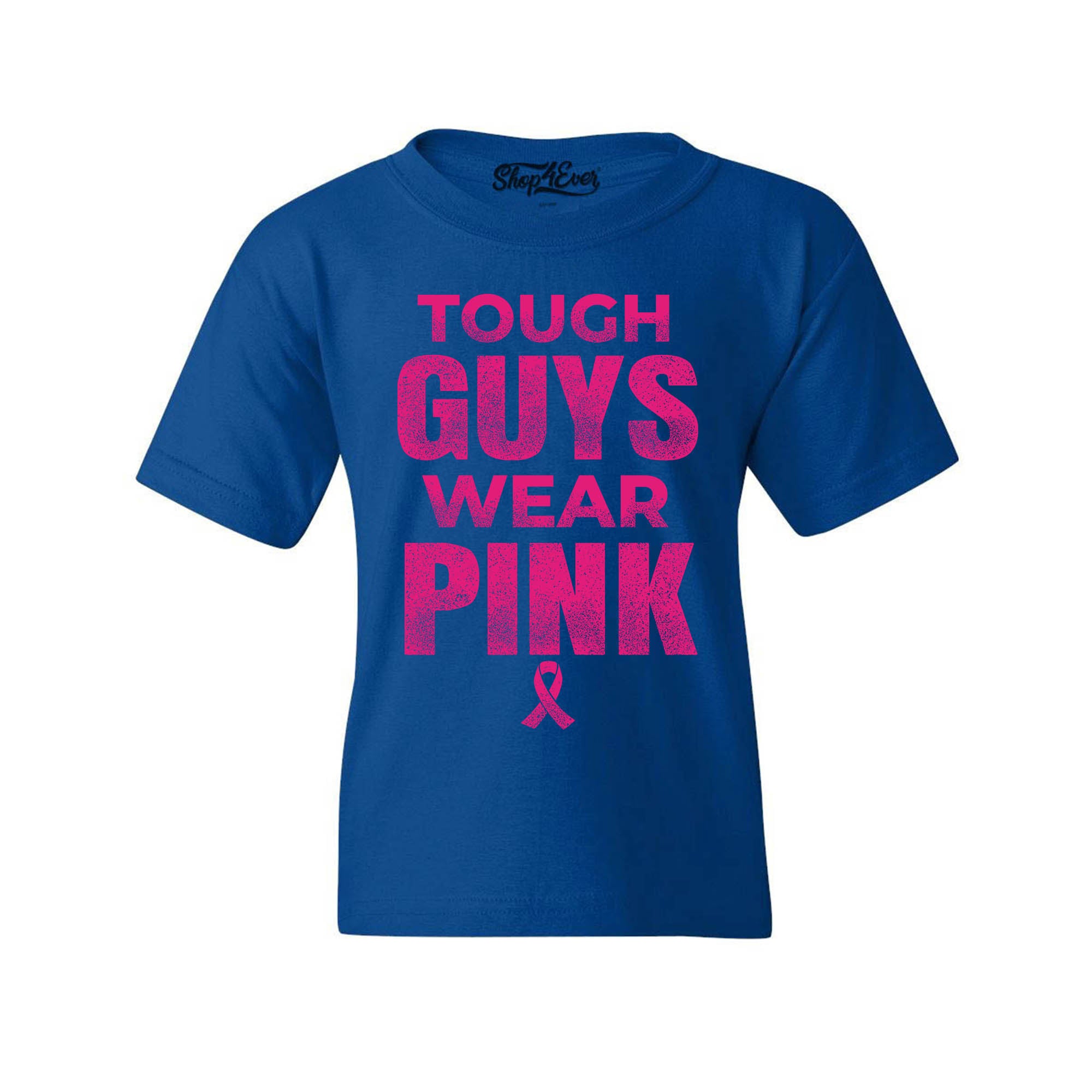 Tough Guys Wear Pink Youth's T-Shirt Breast Cancer Awareness Shirts