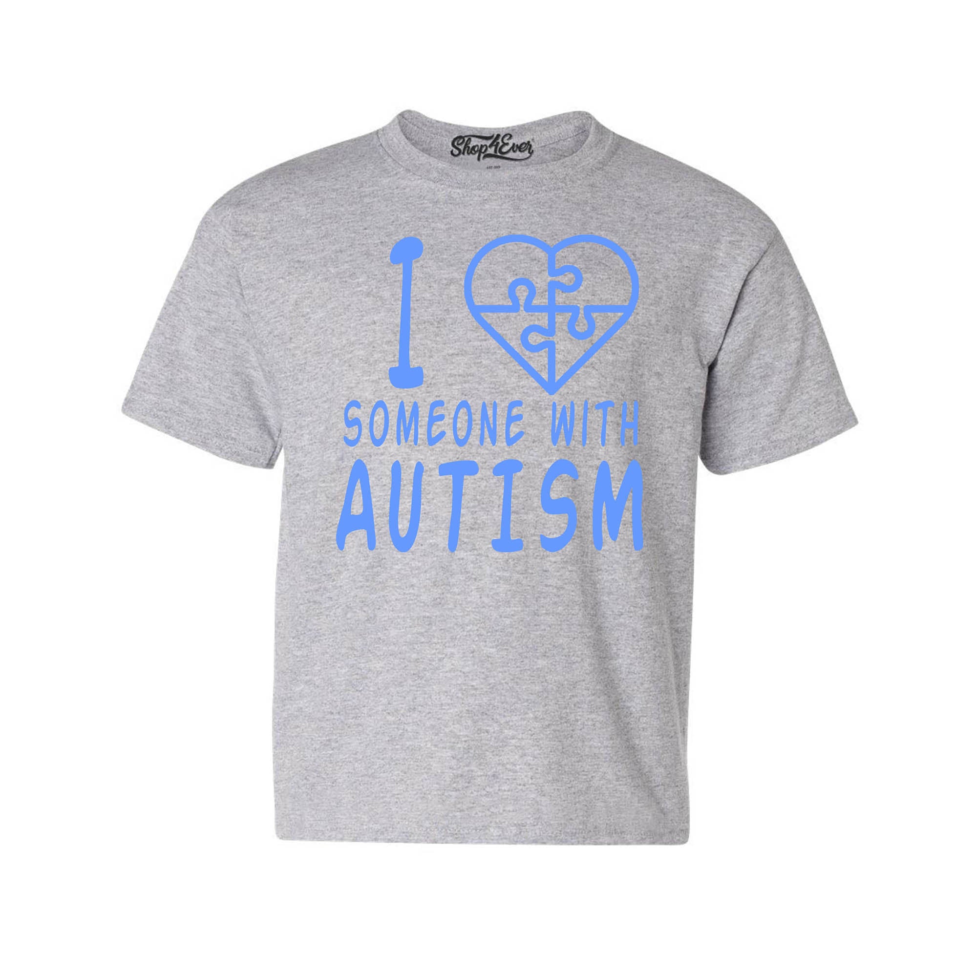 I Love Someone with Autism Blue Autism Awareness Child's T-Shirt Kids Tee
