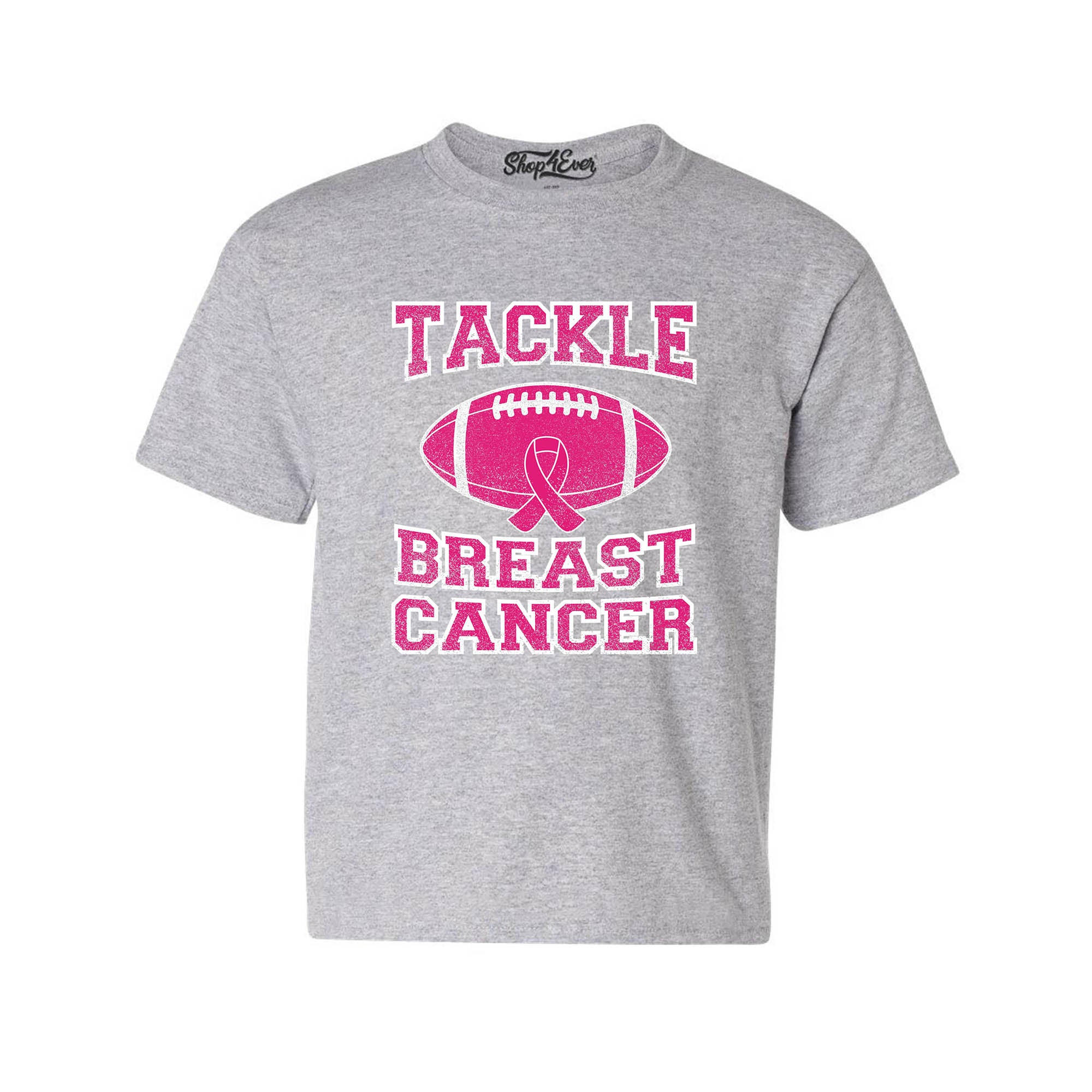 Tackle Breast Cancer Awareness Youth's T-Shirt Ribbon Support Child's Tee Shirts