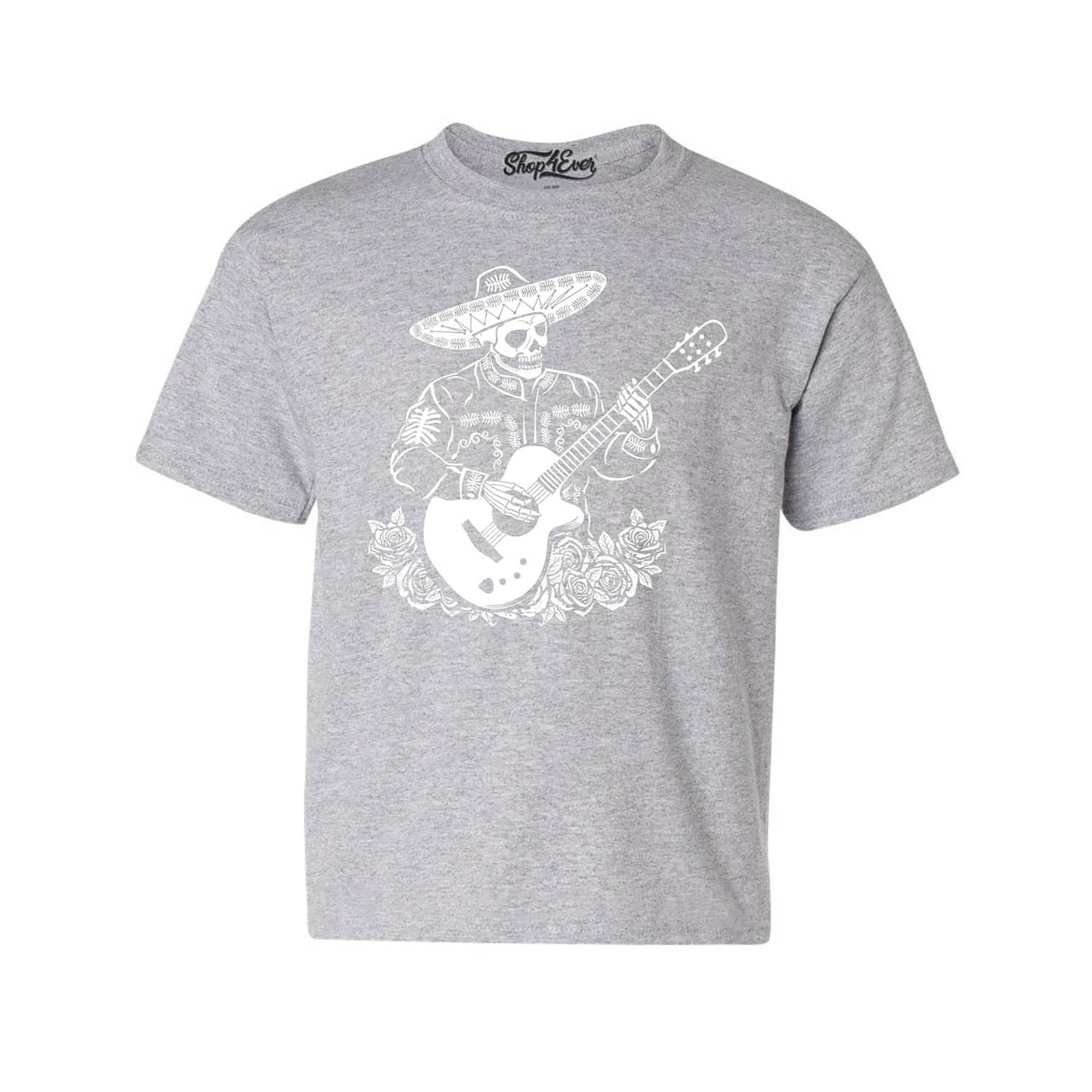 Mariachi Skeleton Playing Guitar Day of The Dead Youth's T-Shirt