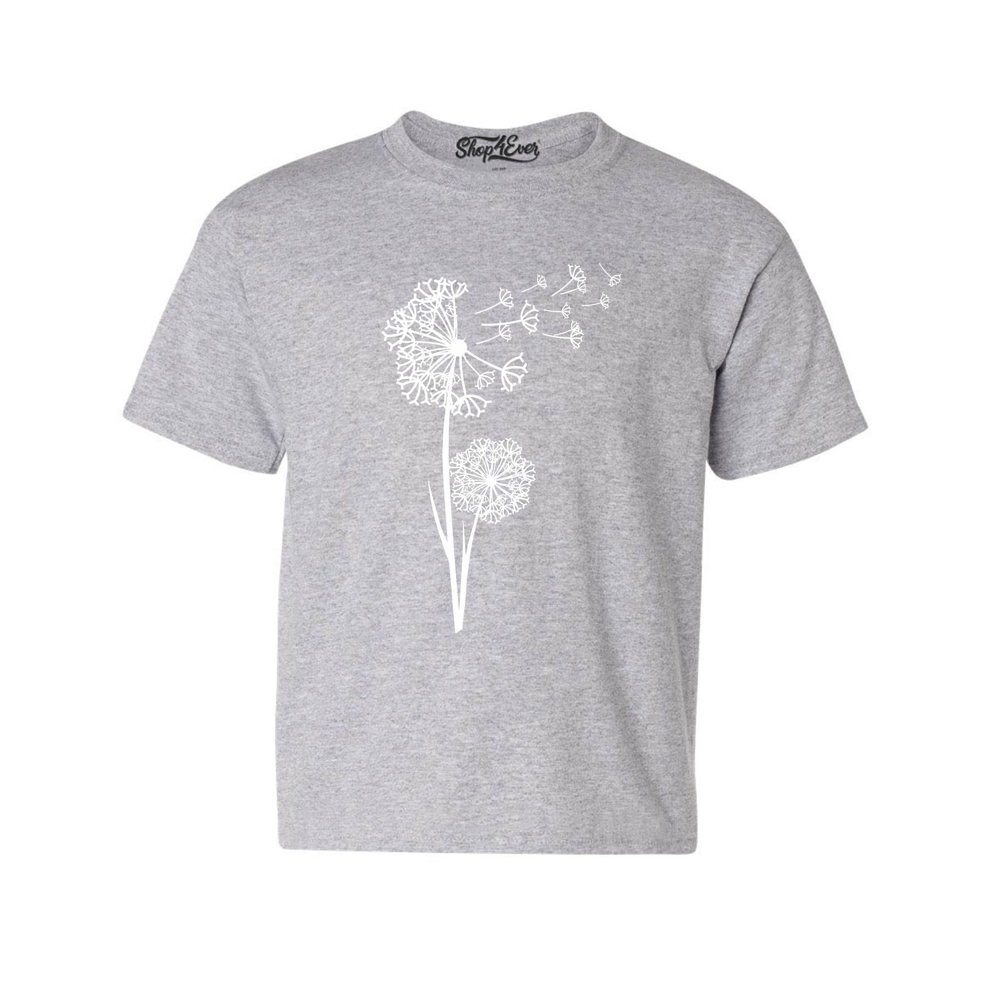 Dandelion Blowing Wish Flower Wildflowers Child's T-Shirt Kids Tee