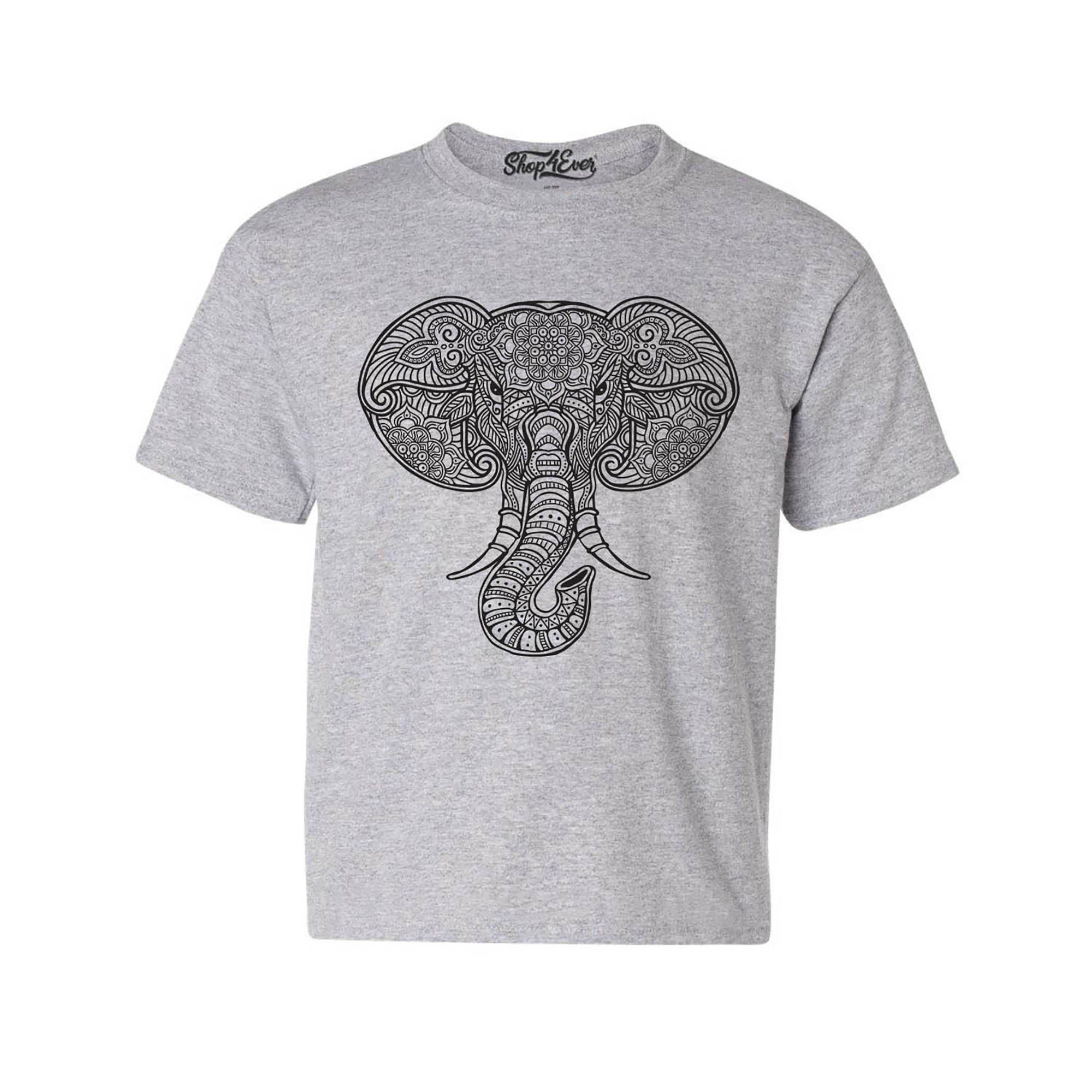 Mandala Elephant Youth's T-Shirt