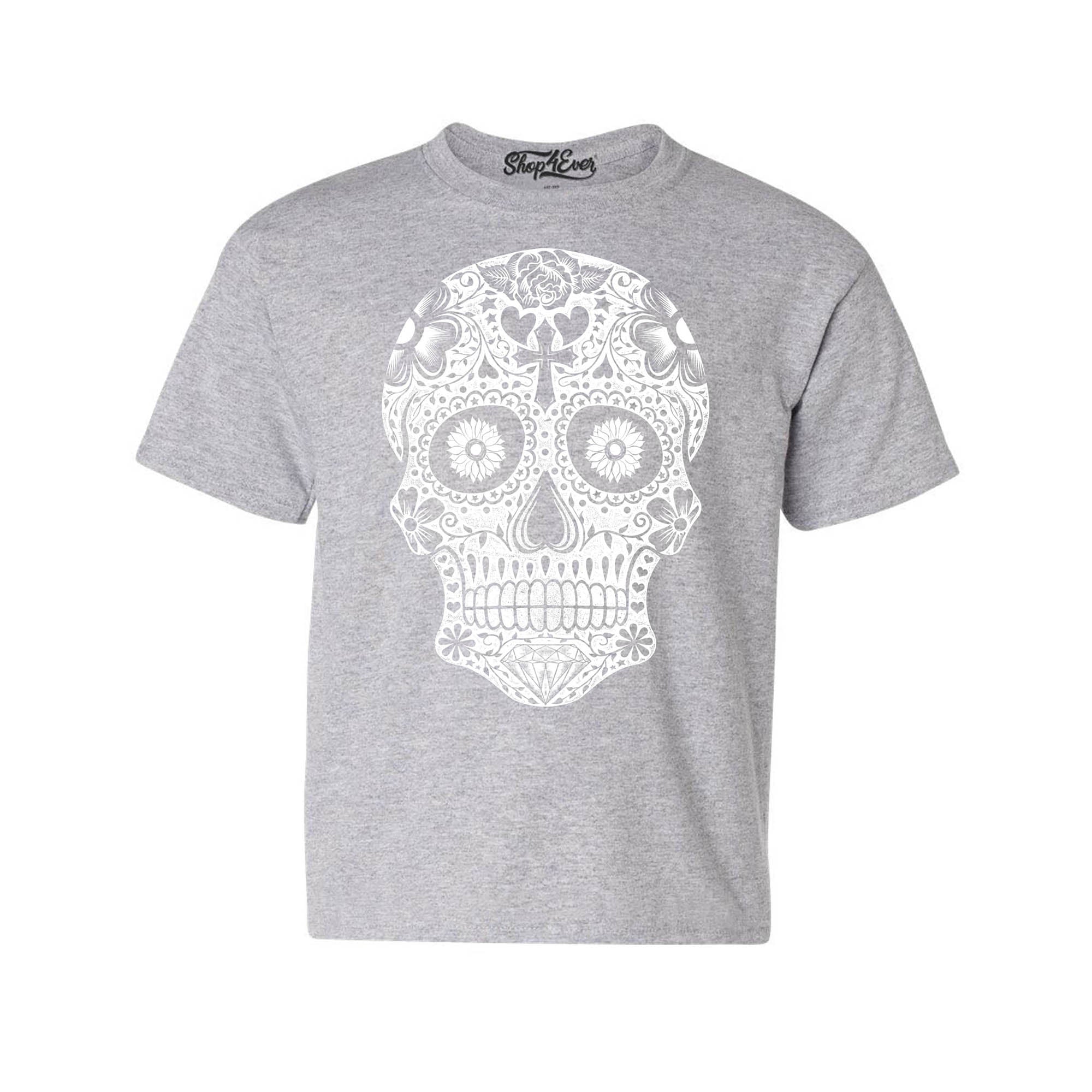 Day of The Dead Child's Tee White Skull Youth's T-Shirt