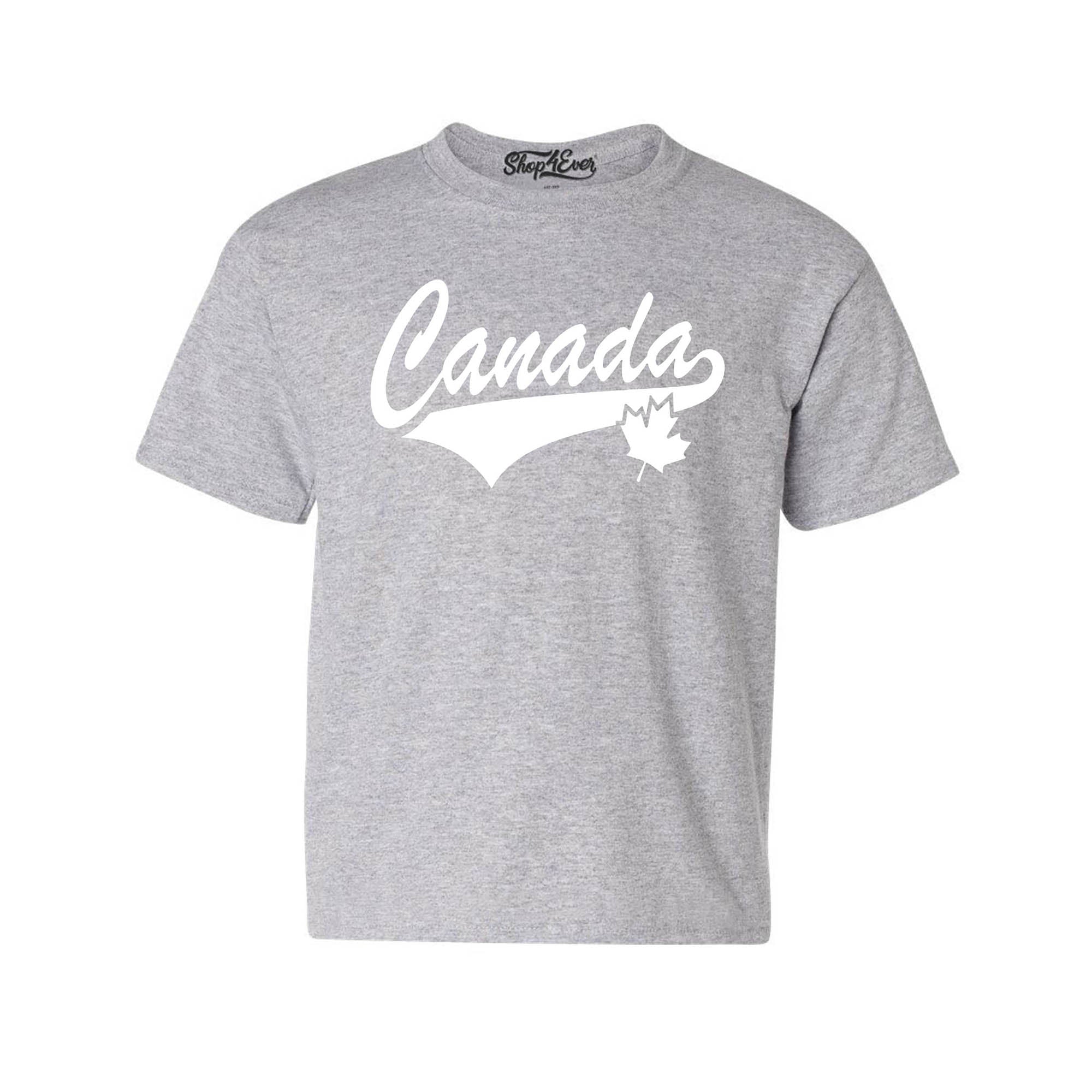 Canada White Youth's T-Shirt Canadian Child Kids