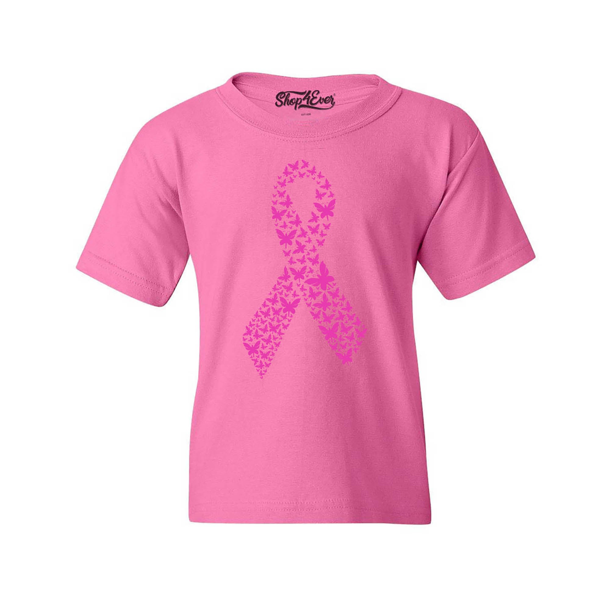 Pink Butterfly Ribbon Breast Cancer Awareness Youth's T-Shirt
