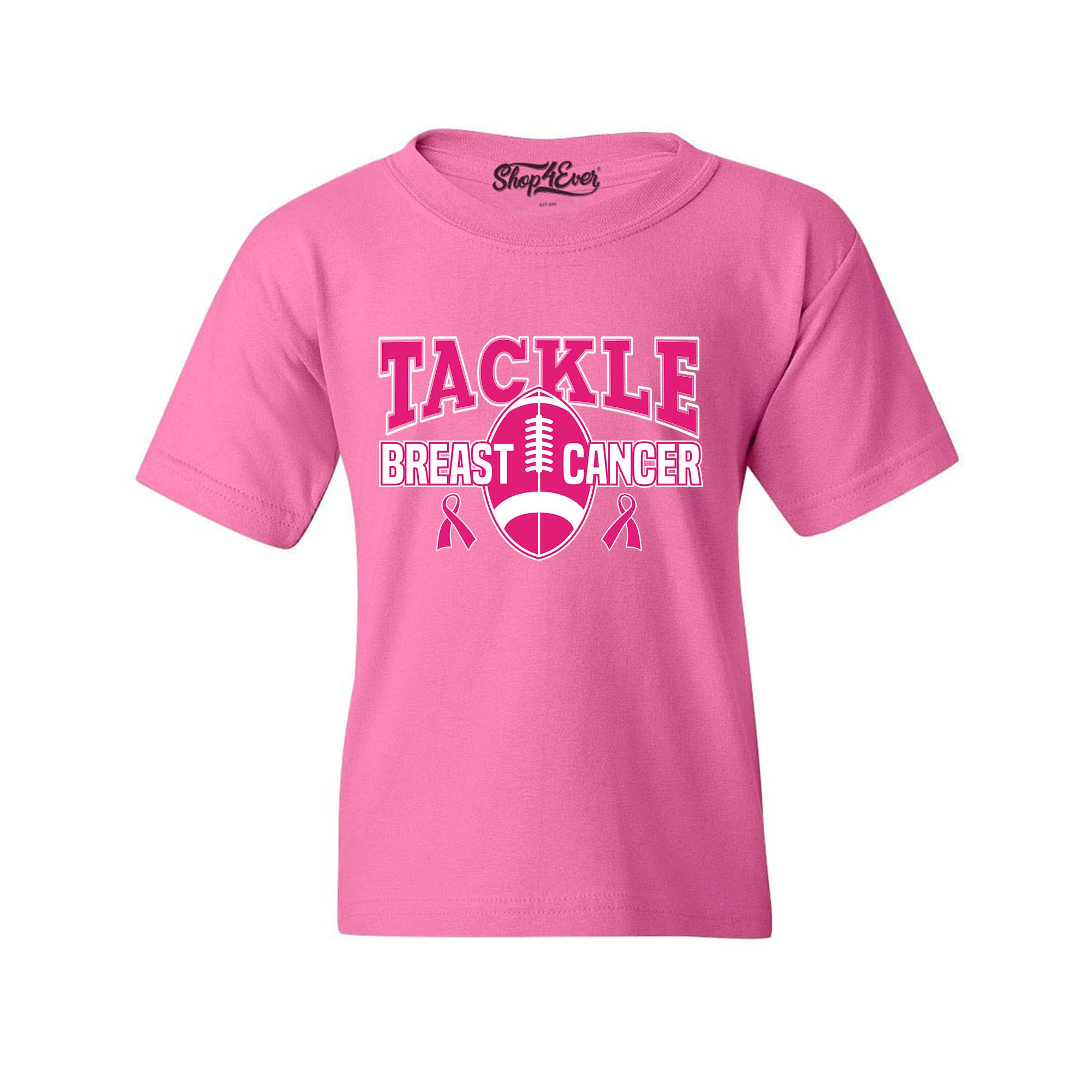 Tackle Breast Cancer Awareness Youth's T-Shirt Support Child's Tee