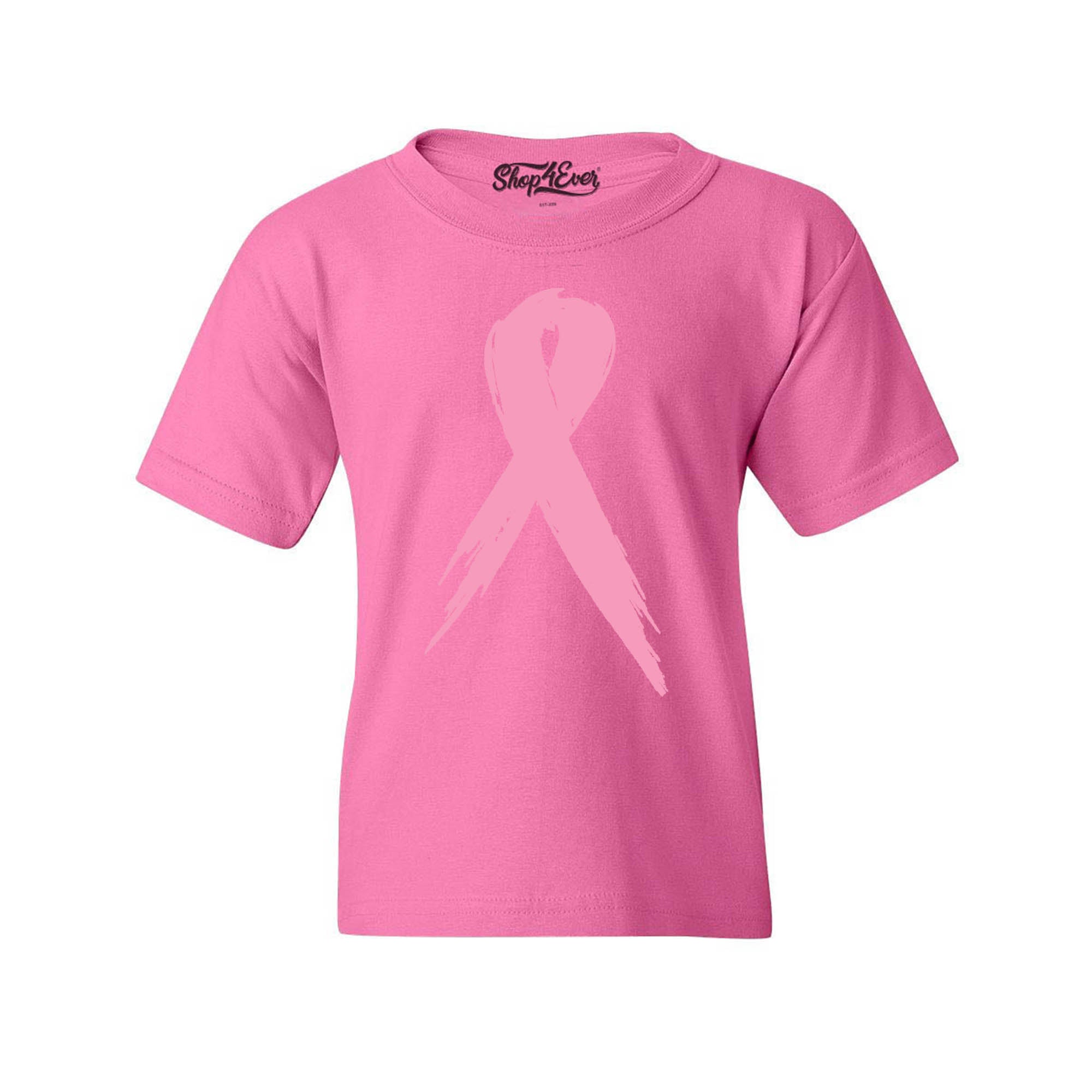 Pink Breast Cancer Ribbon Youth T-Shirt Support Awareness Child's Tee