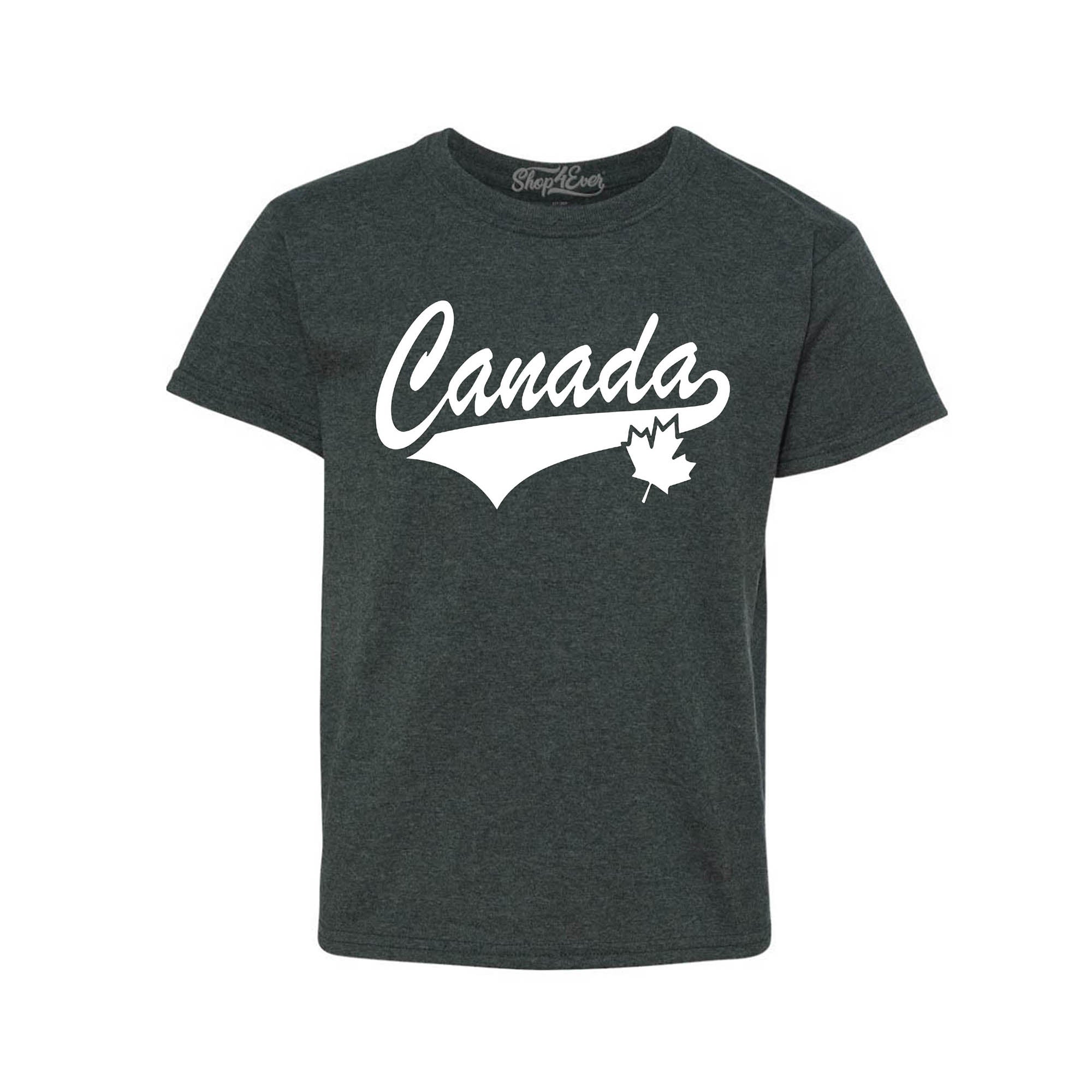 Canada White Youth's T-Shirt Canadian Child Kids