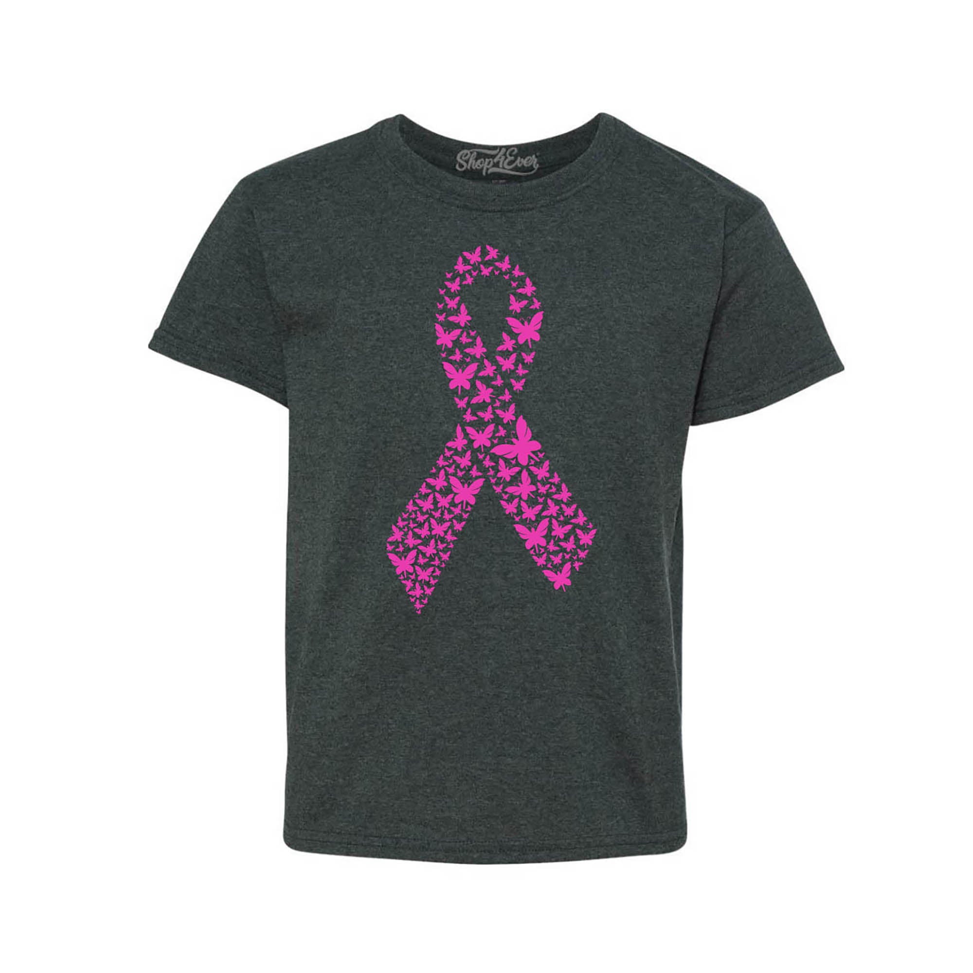 Pink Butterfly Ribbon Breast Cancer Awareness Youth's T-Shirt