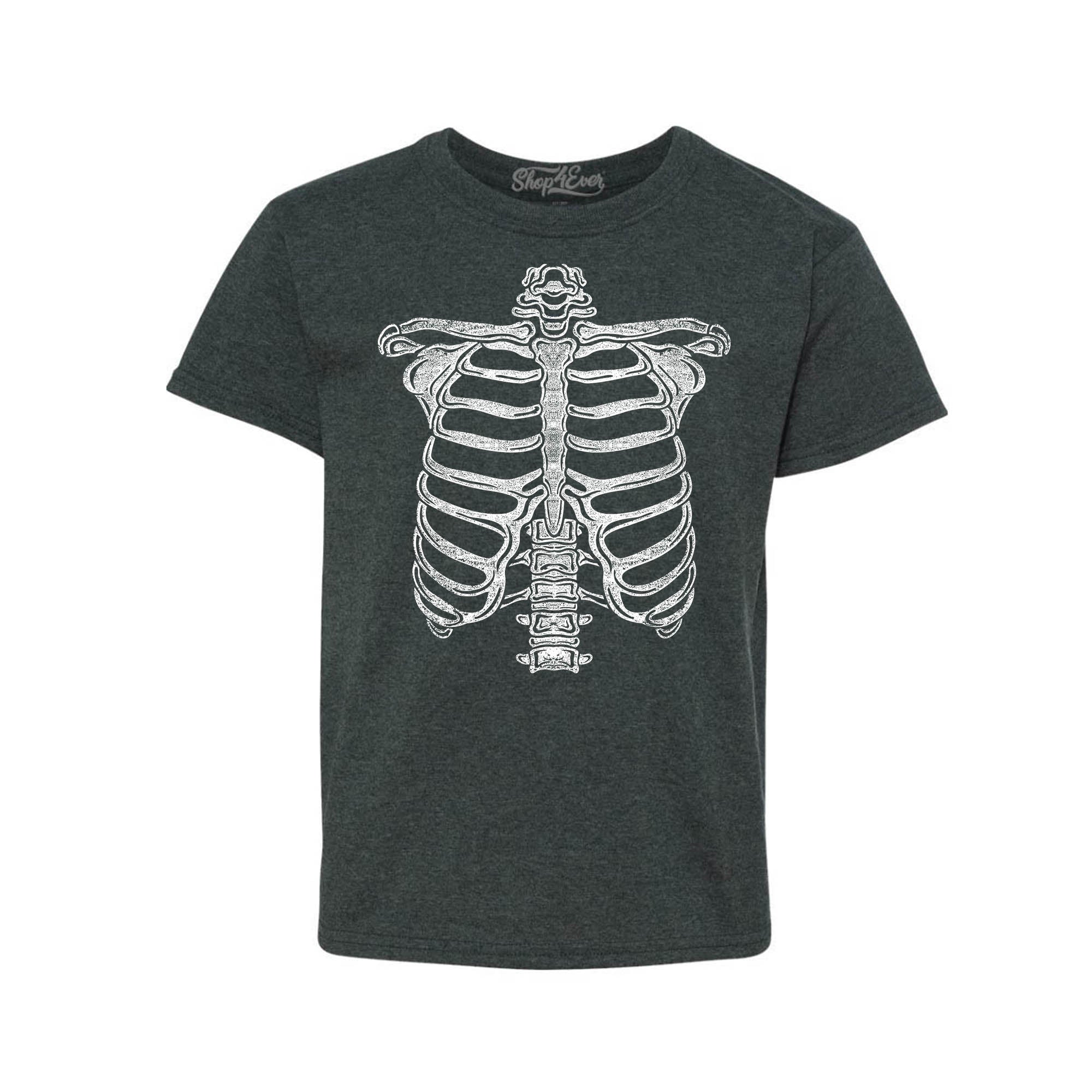 Skeleton Ribcage Bones Halloween Costume Child's Tee Skull Youth's T-Shirt