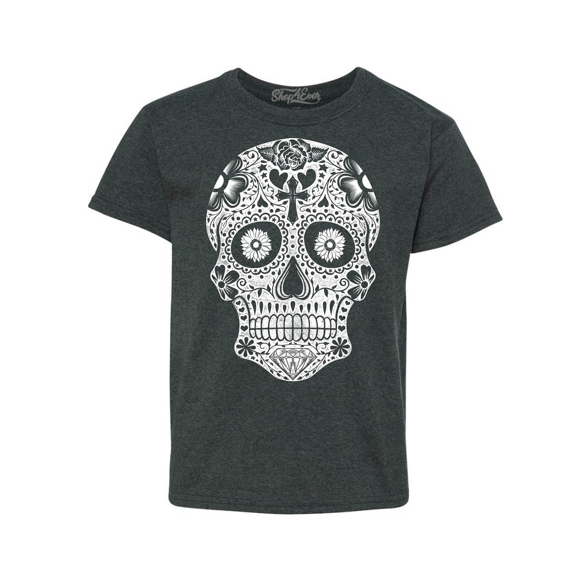 Day of The Dead Child's Tee White Skull Youth's T-Shirt