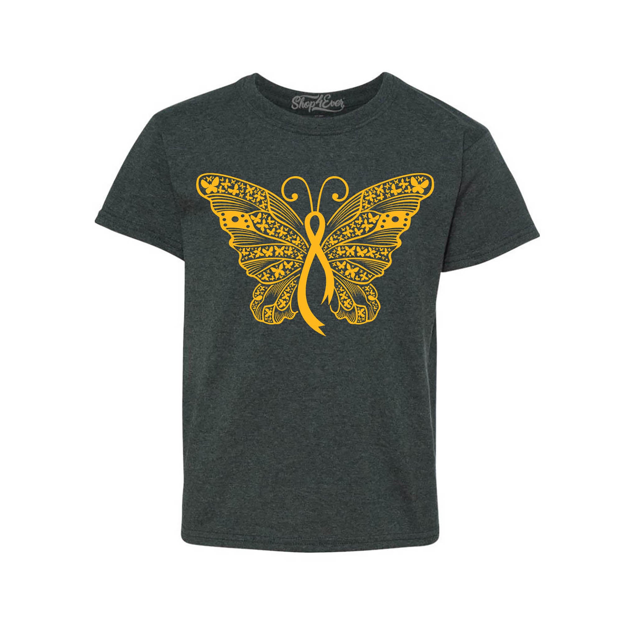 Gold Ribbon Butterfly Childhood Cancer Awareness Kids Child Tee Youth's T-Shirt