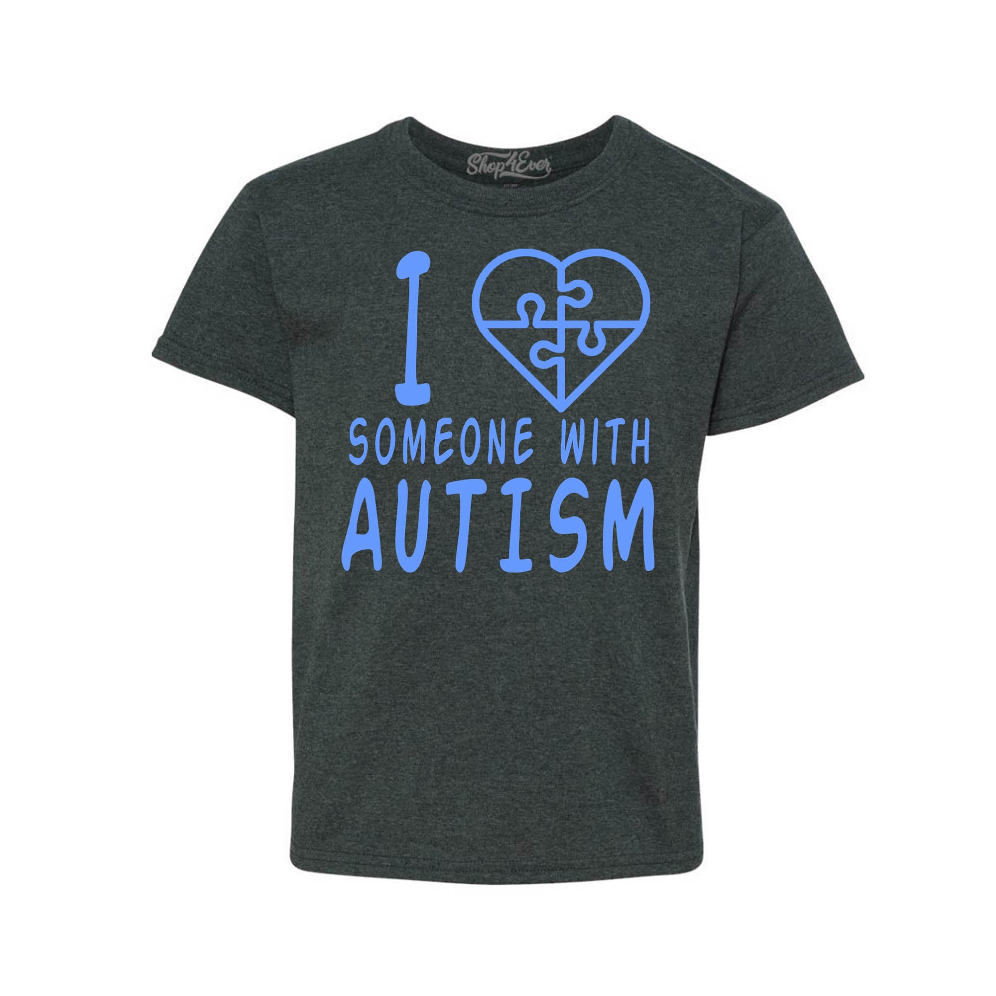 I Love Someone with Autism Blue Autism Awareness Child's T-Shirt Kids Tee