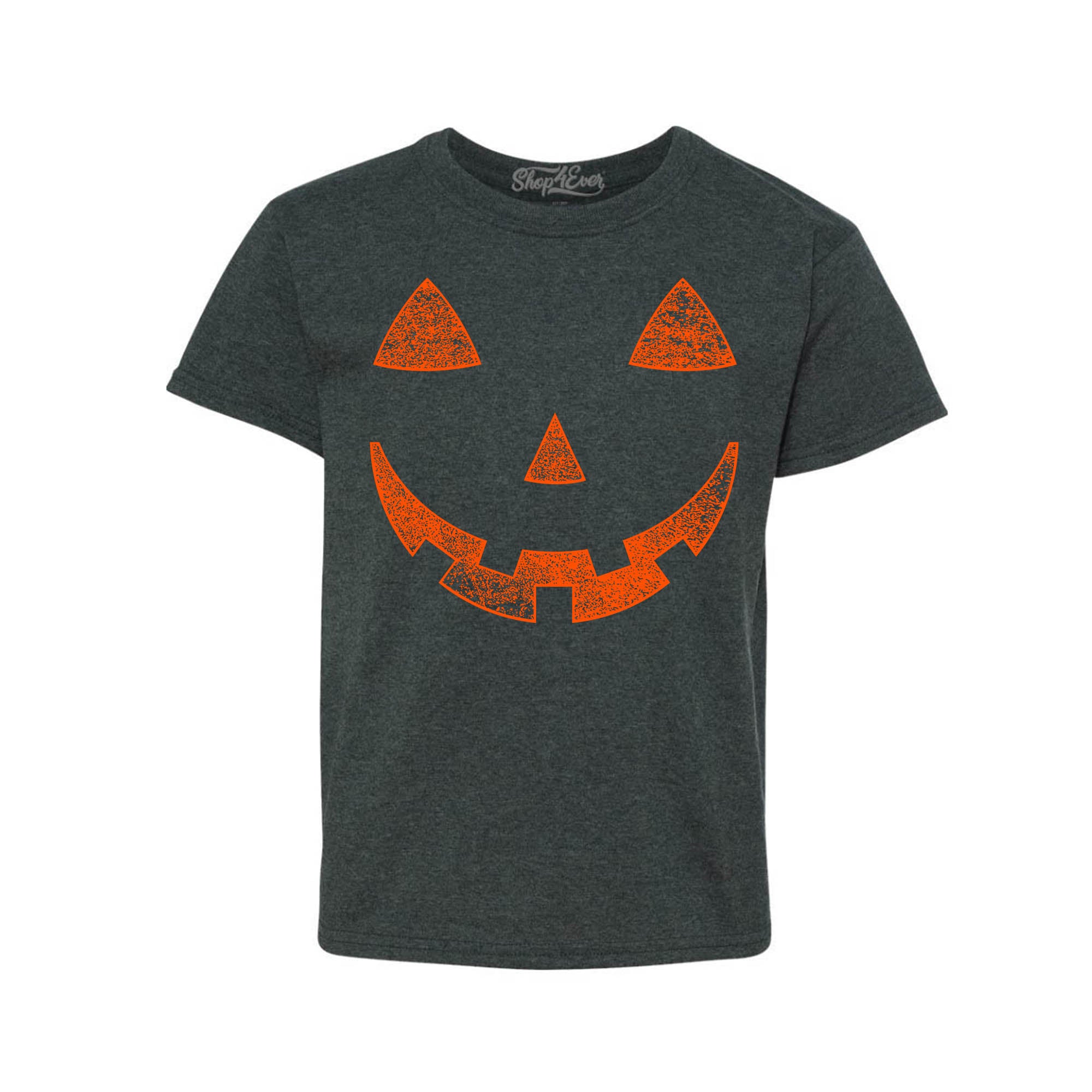 Orange Jack O' Lantern Child's Tee Pumpkin Face Halloween Costume Youth's T-Shirt