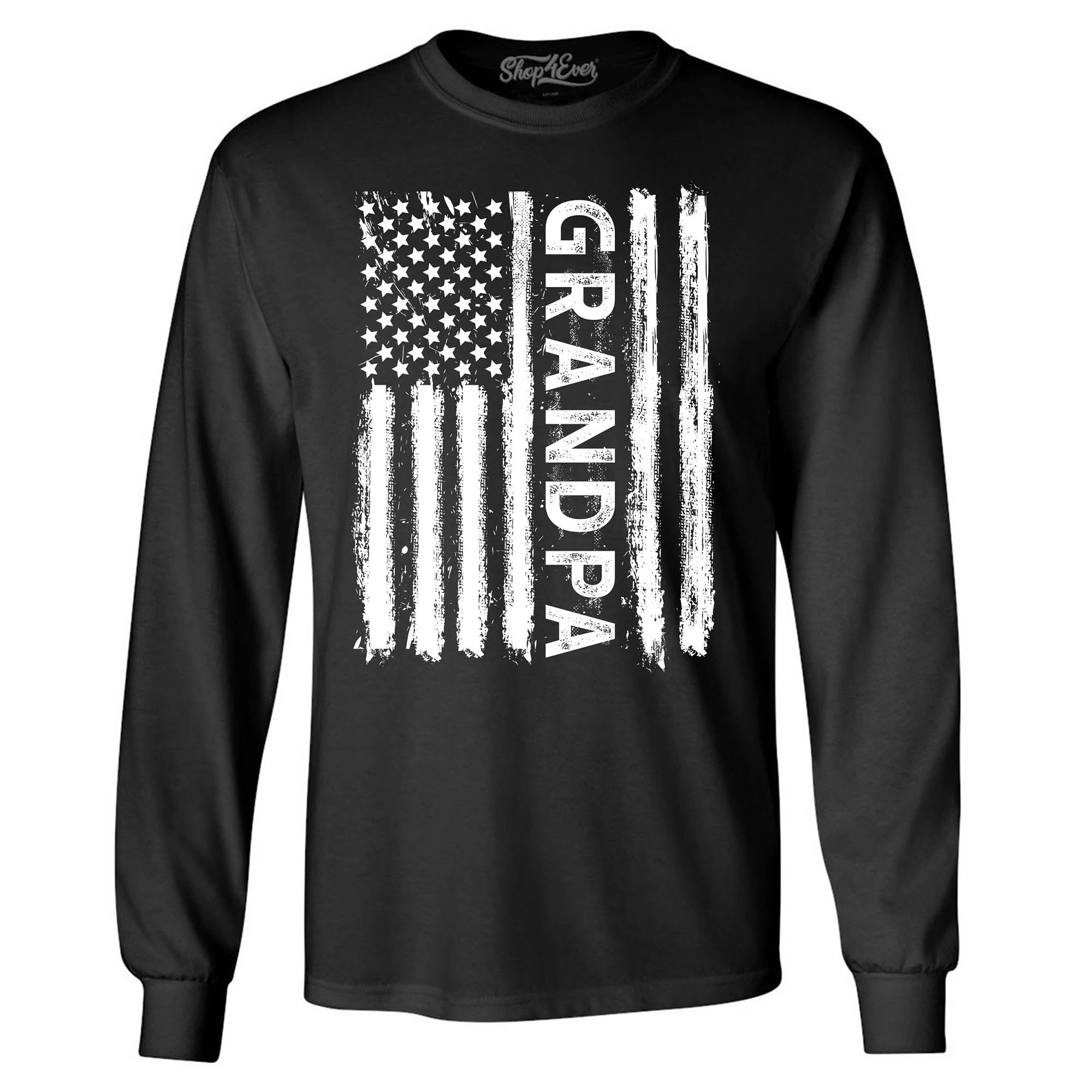 Grandpa American Flag Long Sleeve Shirt