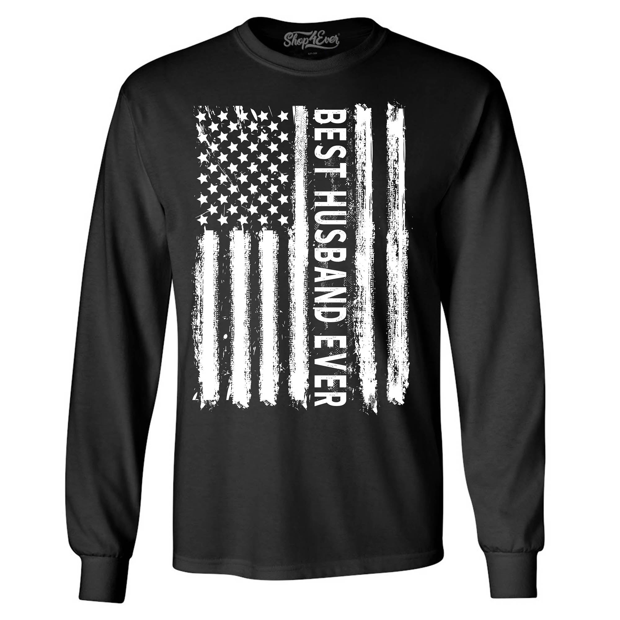 Best Husband Ever American Flag Patriotic Long Sleeve Shirt