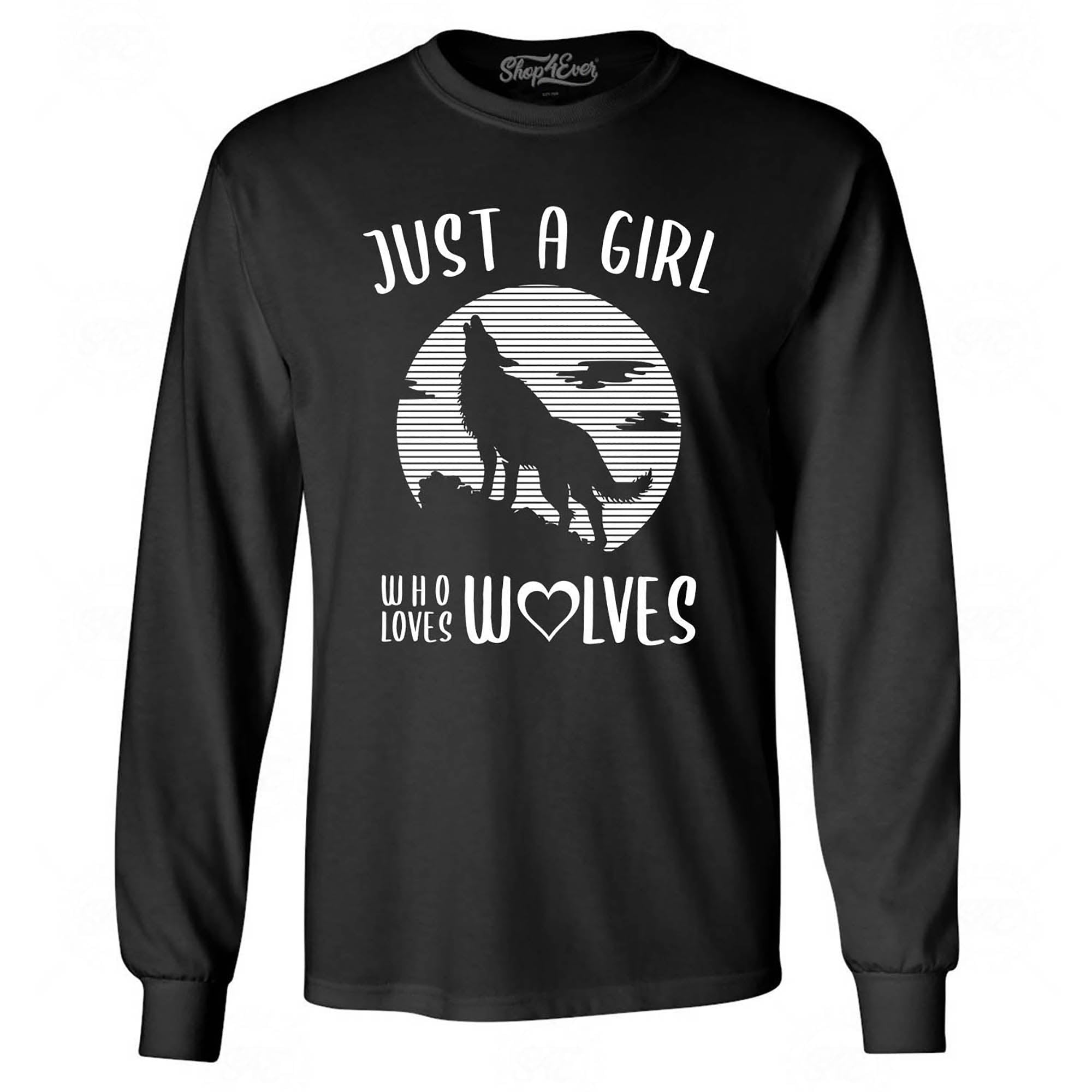 Just A Girl Who Loves Wolves Long Sleeve Shirt