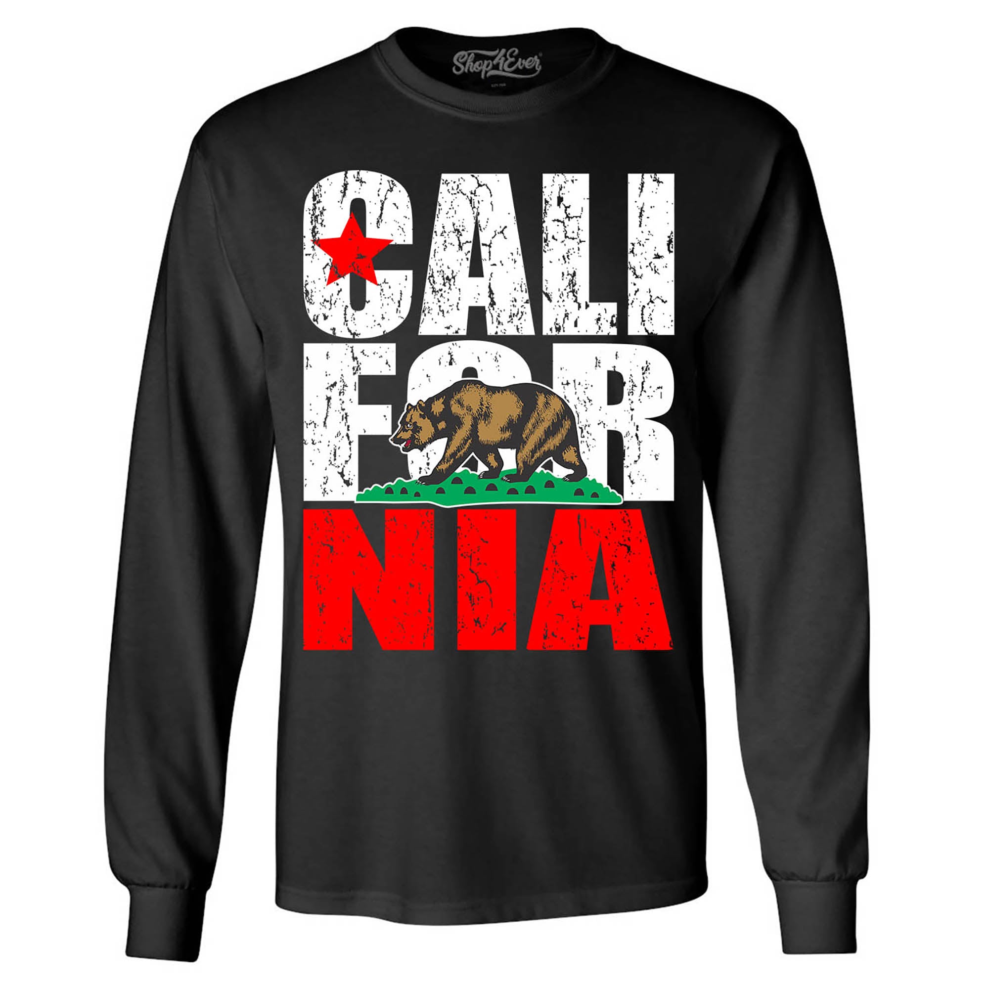 California State Flag Bear Long Sleeve Shirt