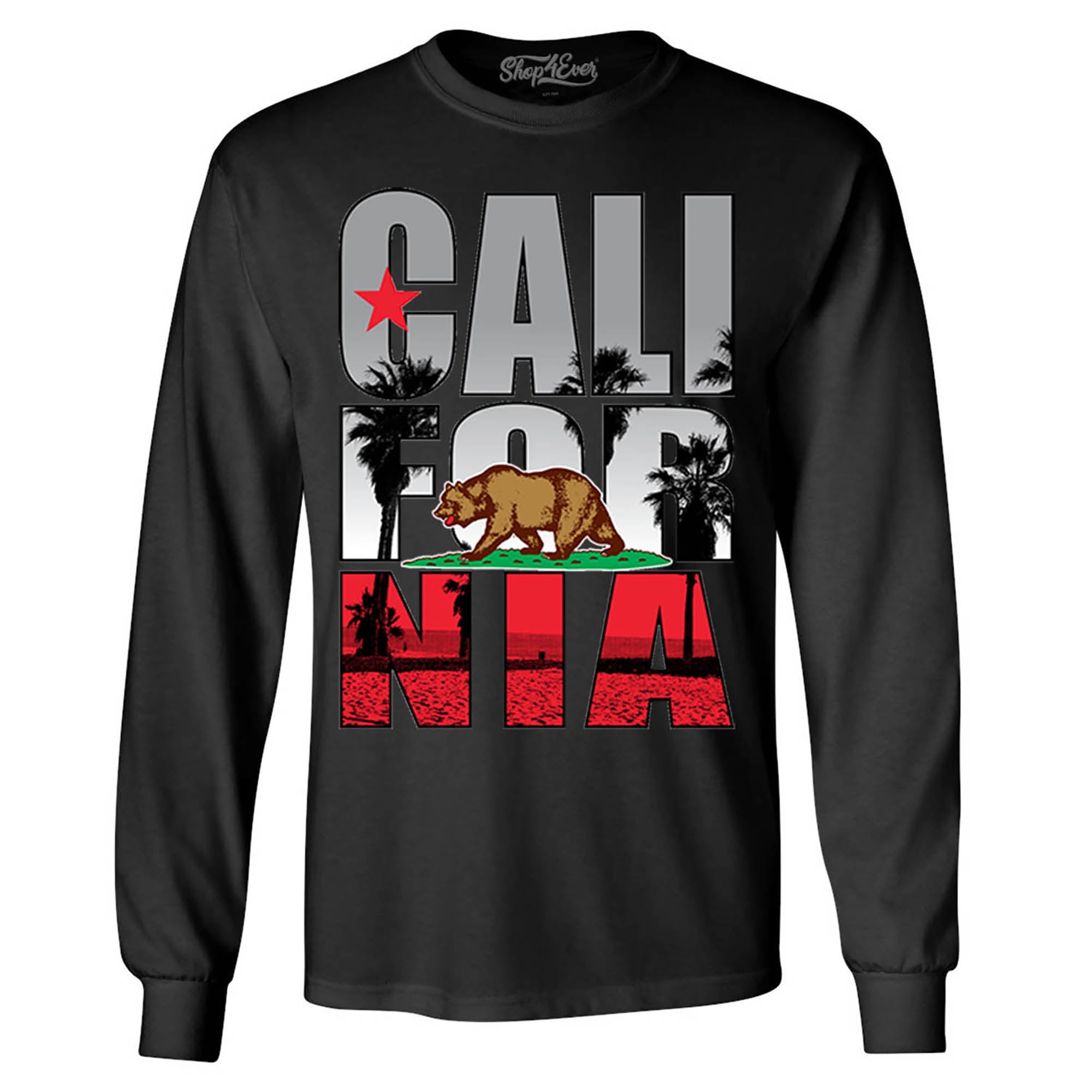 California Palm Tree Long Sleeve Shirt California Shirts