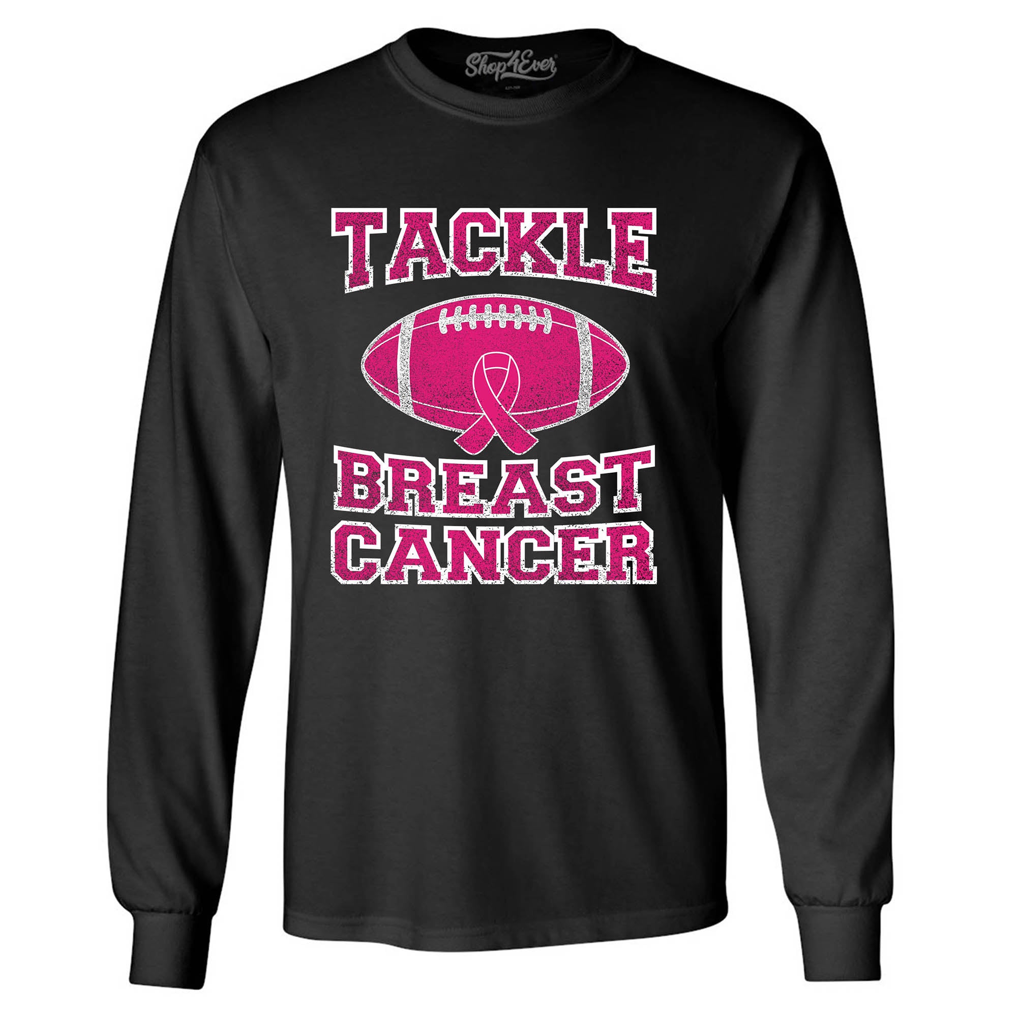 Tackle Breast Cancer Long Sleeve Shirt Breast Cancer Awareness Shirts