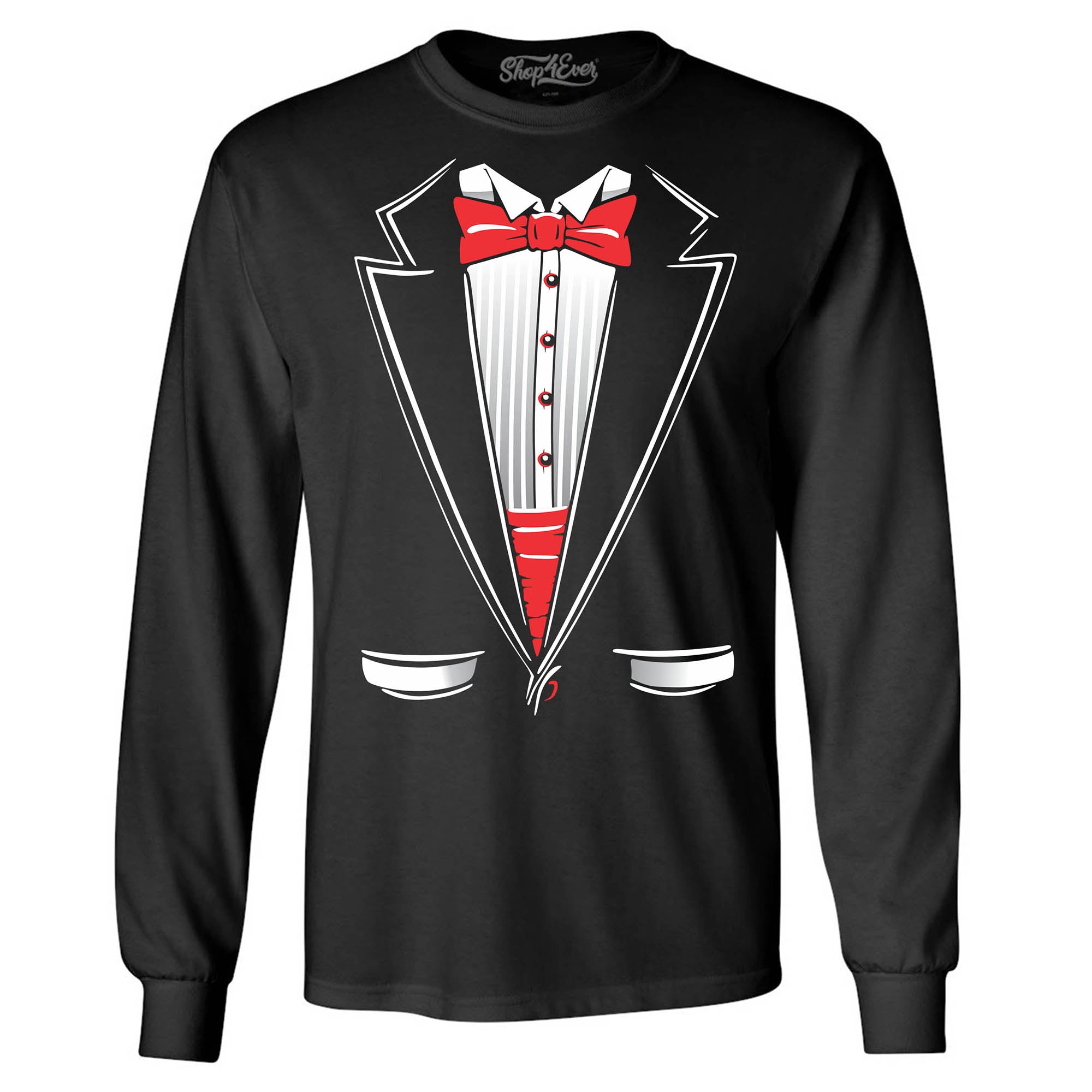 Classic Tuxedo Long Sleeve Shirt Costume Shirts