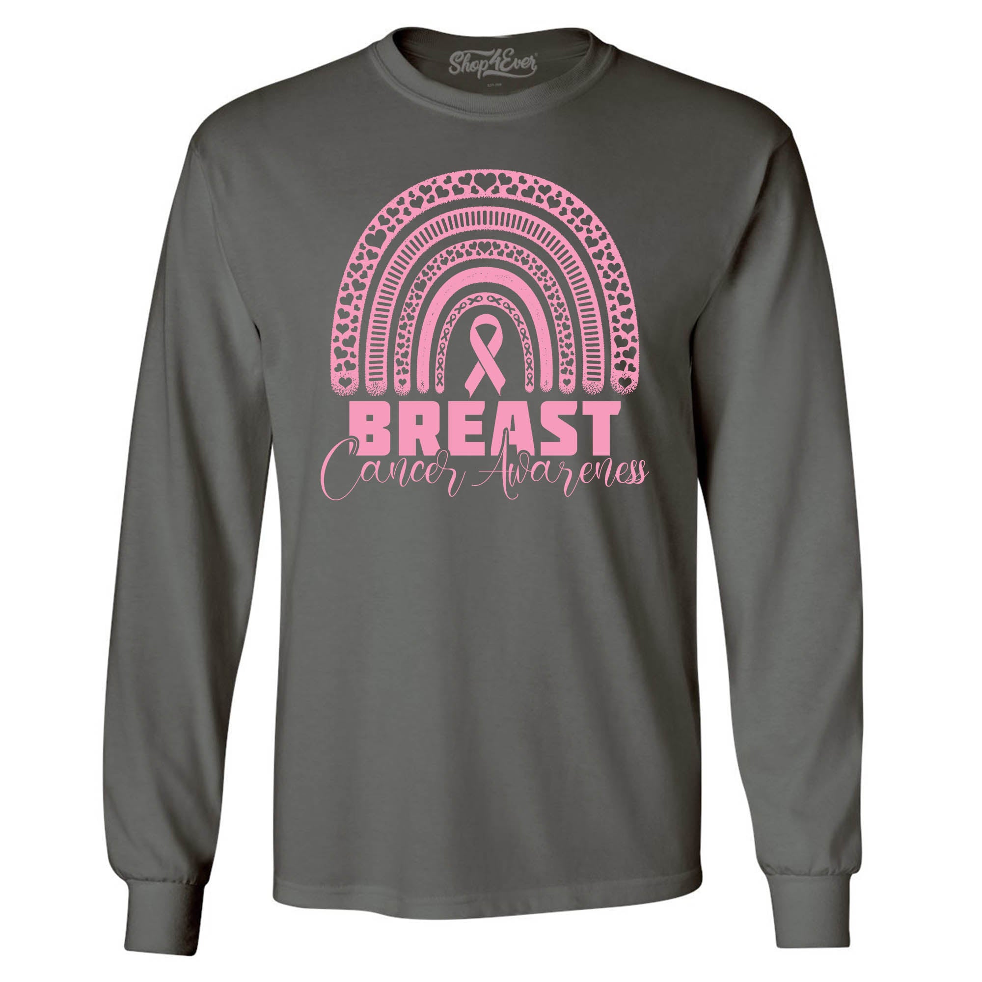 Breast Cancer Awareness Rainbow Long Sleeve Shirt