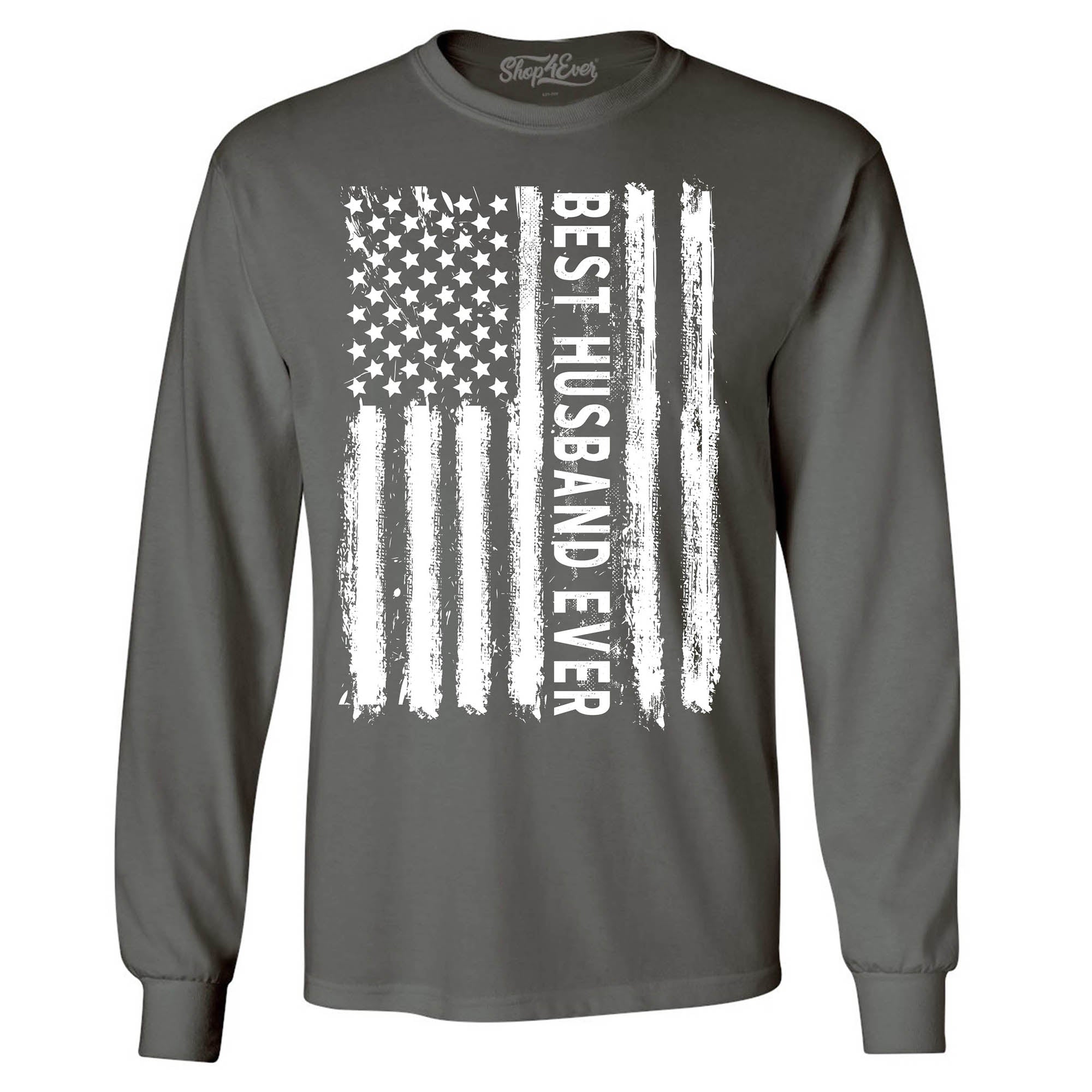 Best Husband Ever American Flag Patriotic Long Sleeve Shirt