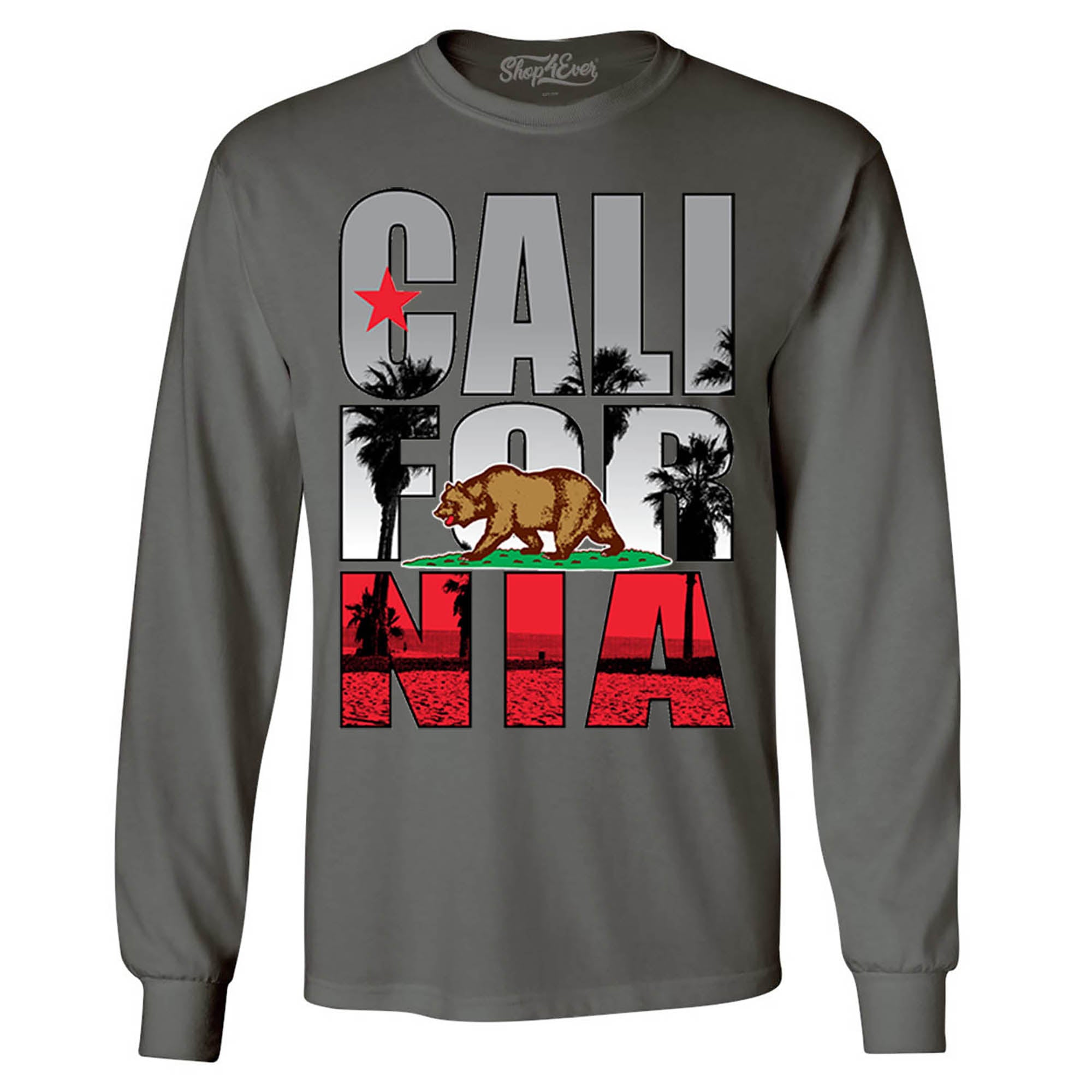 California Palm Tree Long Sleeve Shirt California Shirts