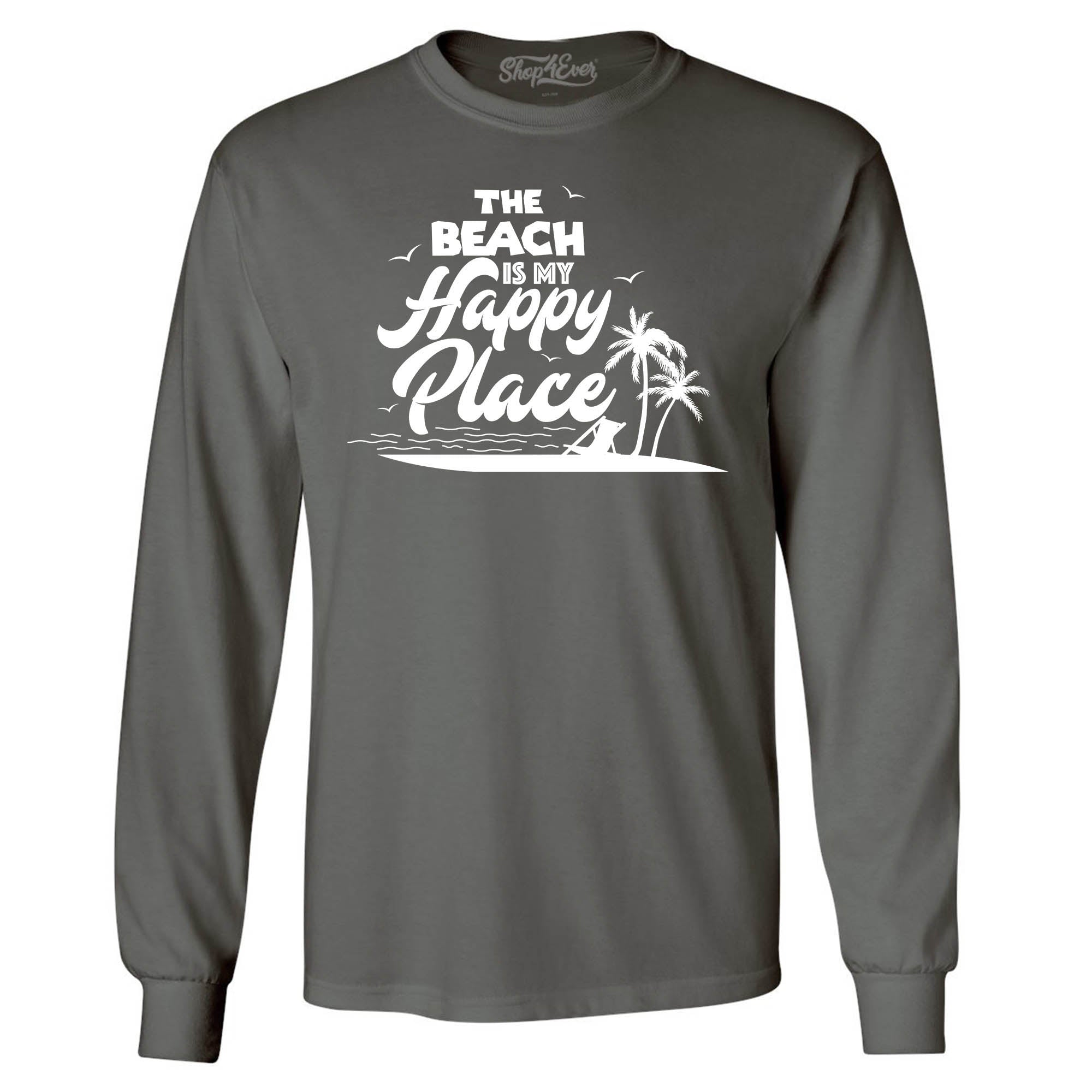 The Beach is My Happy Place Men's Long Sleeve Shirt