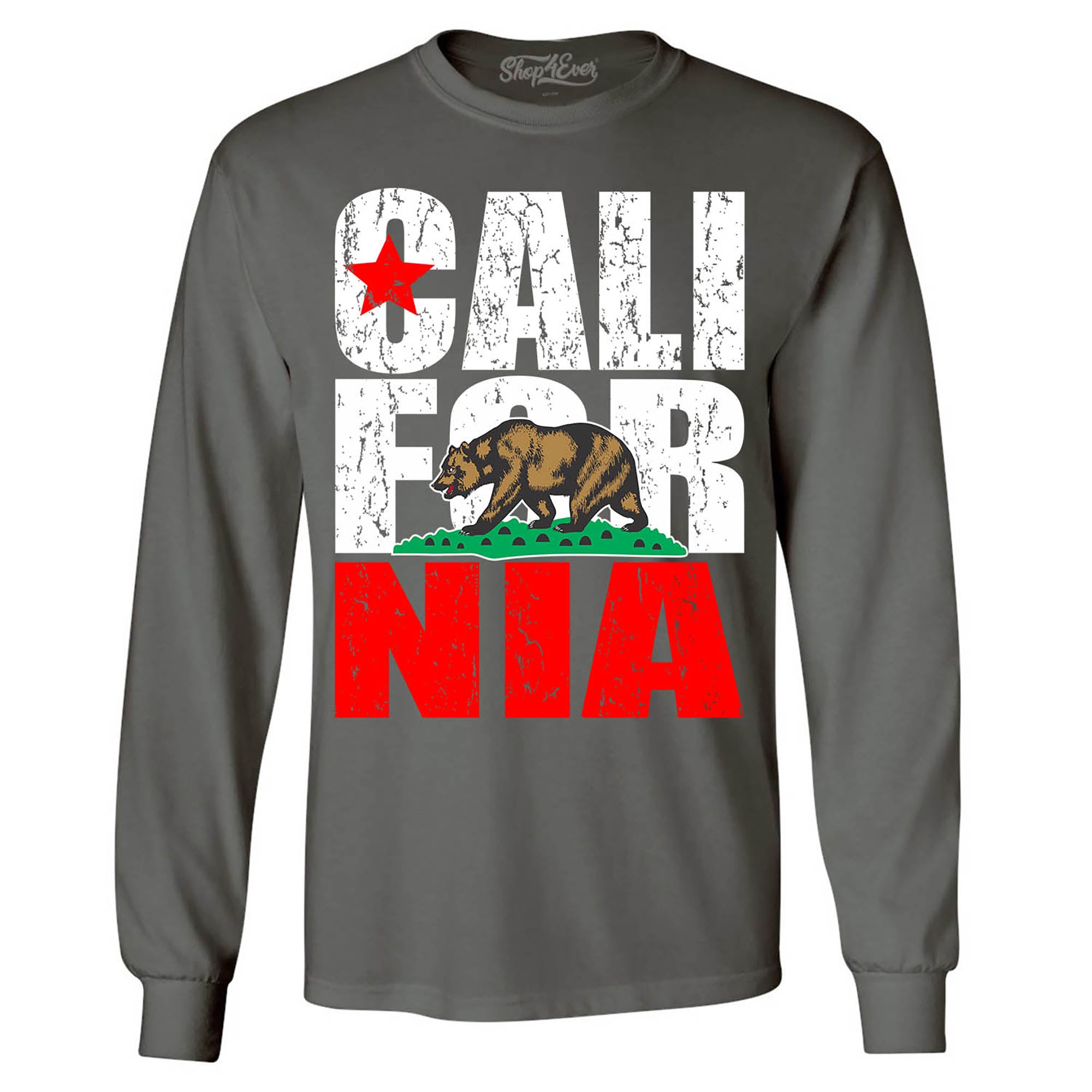 California State Flag Bear Long Sleeve Shirt