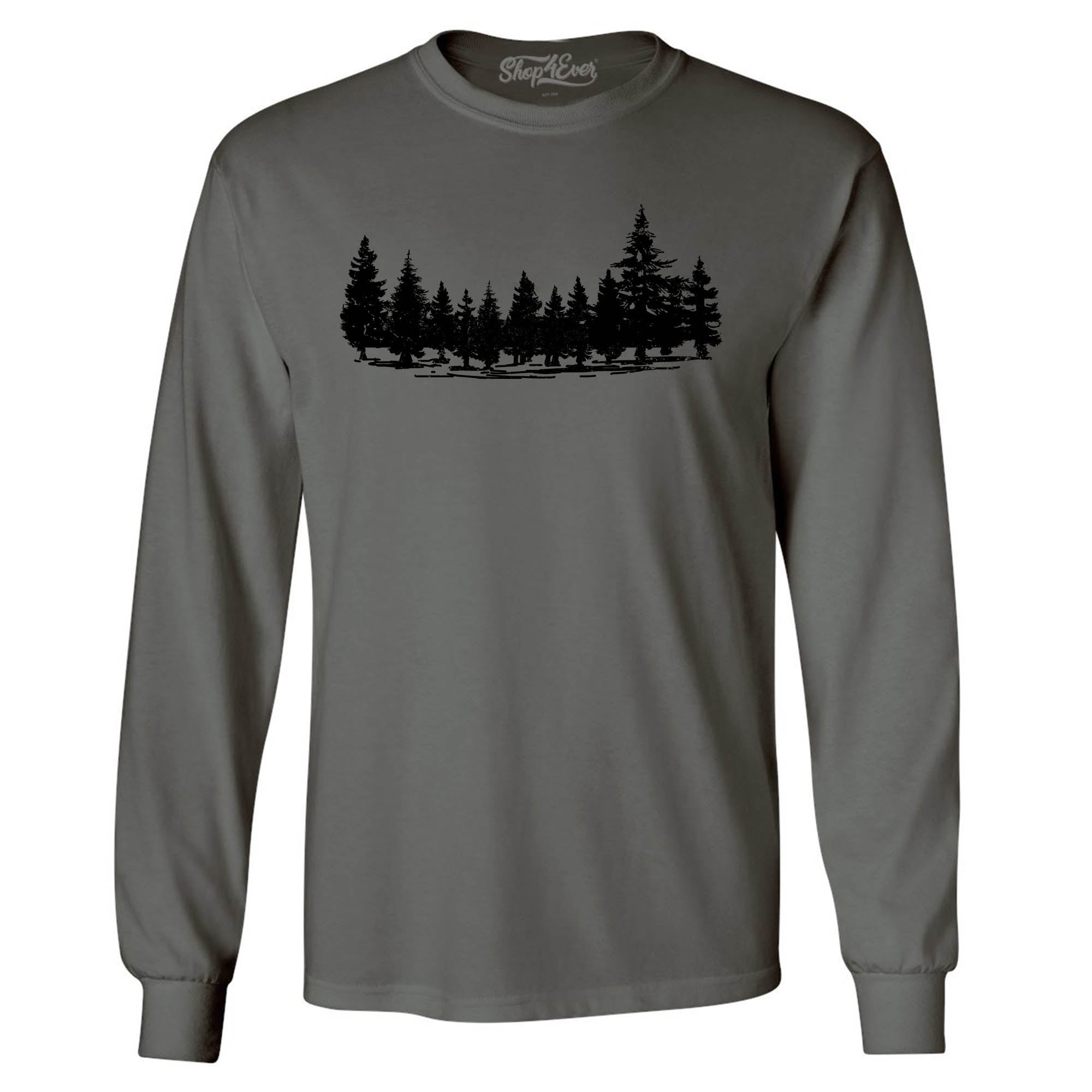 Forest Trees Nature Mountains Wildlife Long Sleeve Shirt