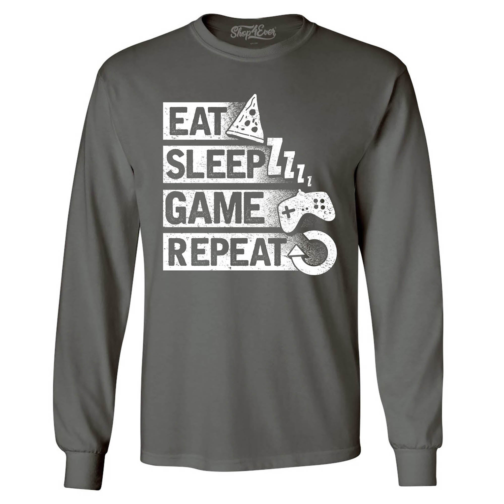 Eat Sleep Game Repeat Video Gamer Gaming Long Sleeve Shirt