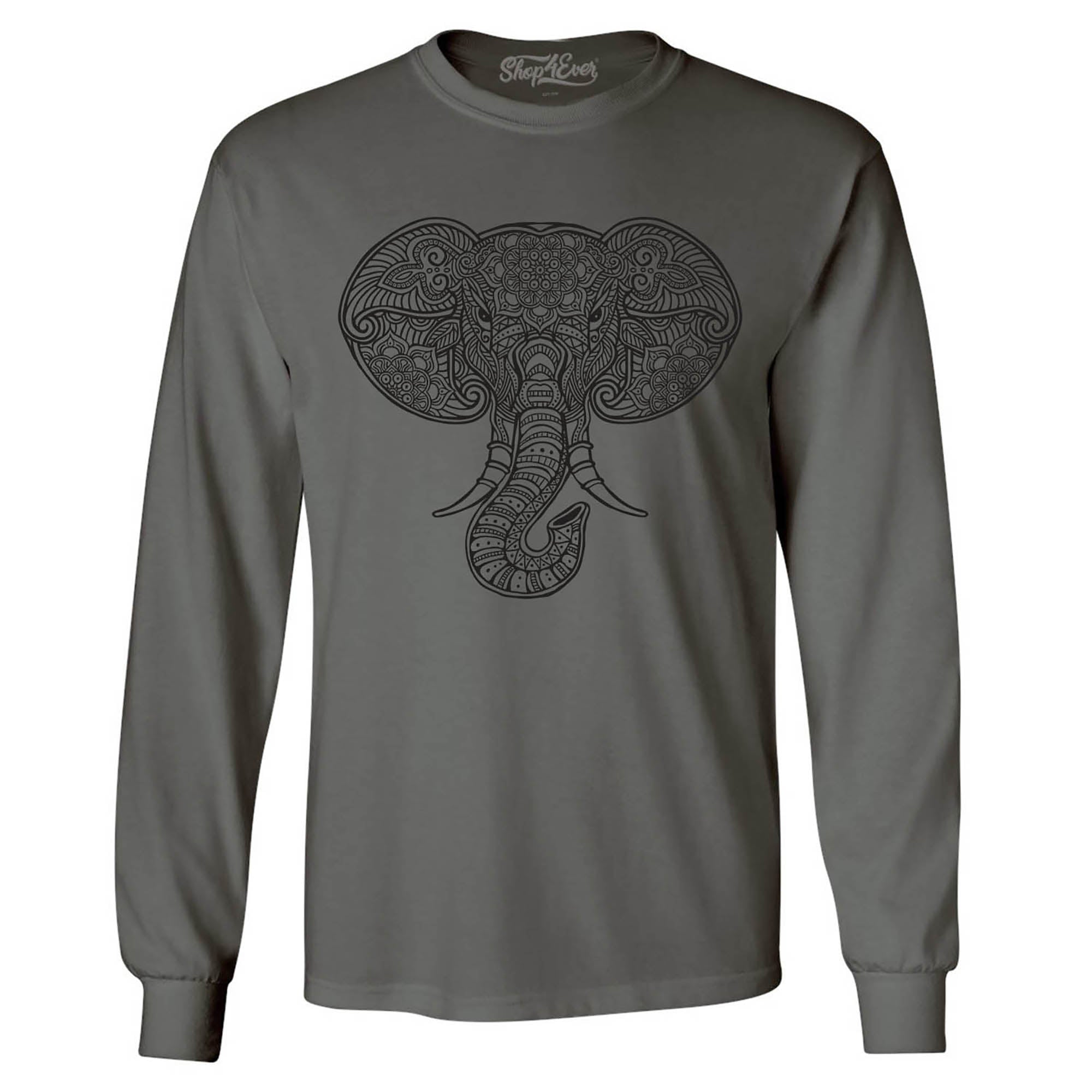 Mandala Elephant Long Sleeve Shirt