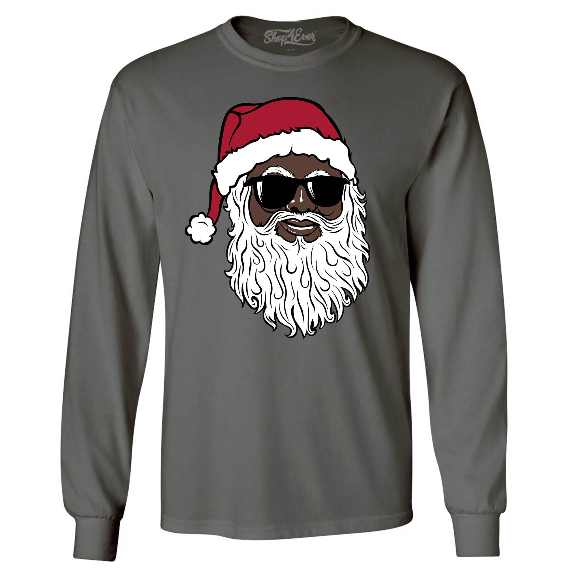 Santa Claus Wearing Sunglasses Christmas Xmas Long Sleeve Shirt