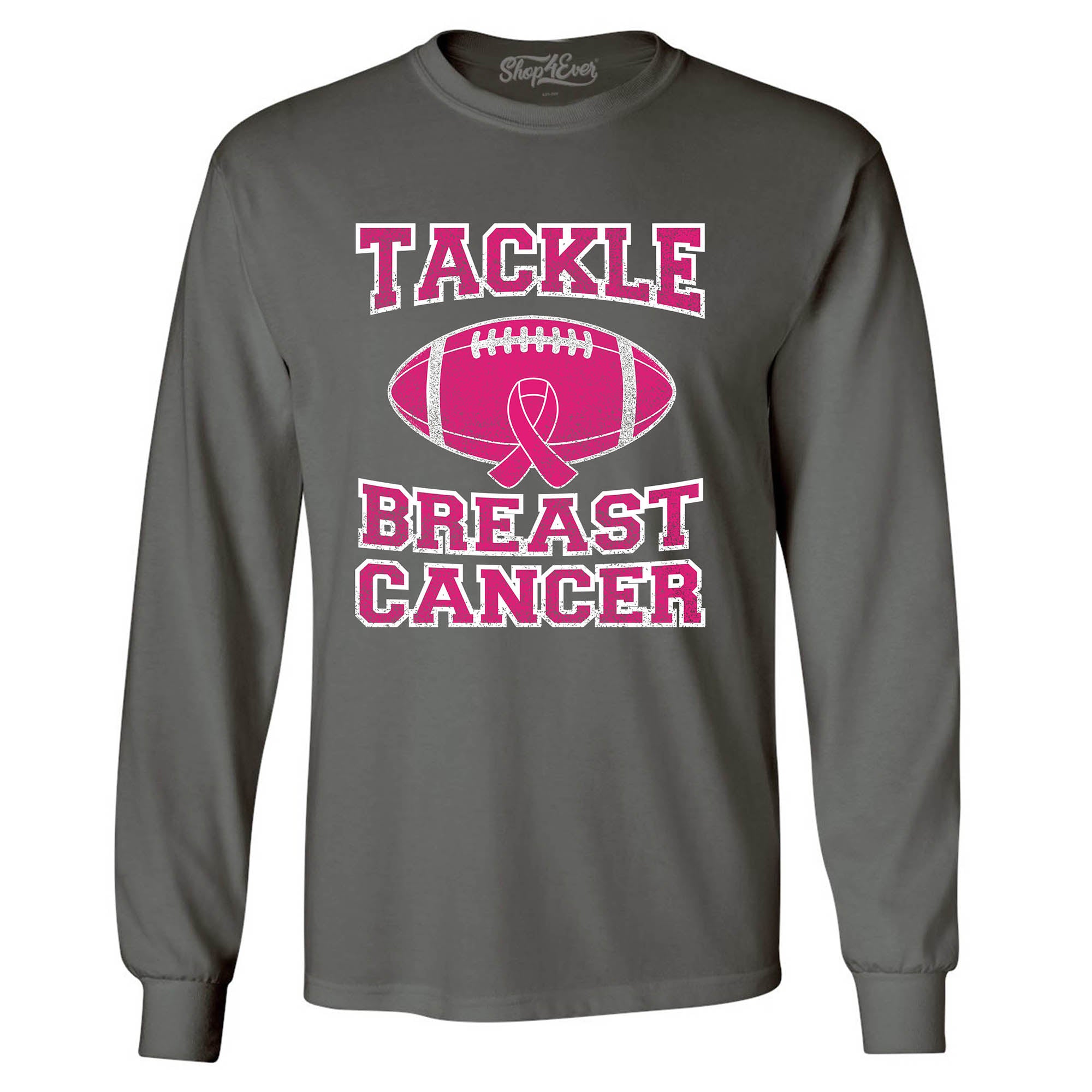 Tackle Breast Cancer Long Sleeve Shirt Breast Cancer Awareness Shirts