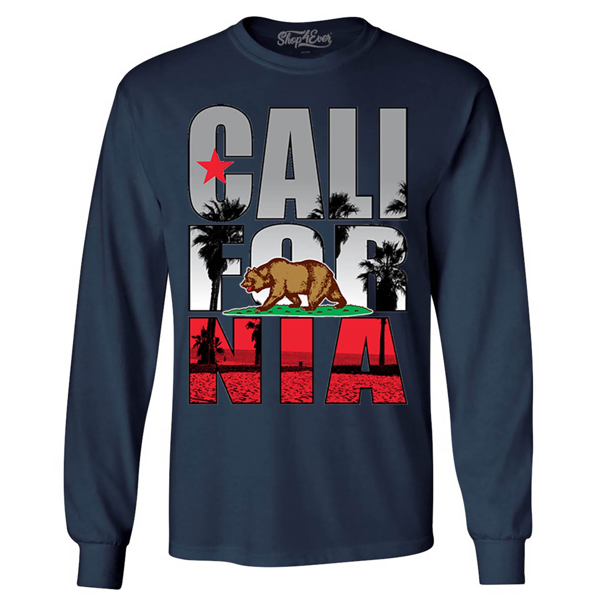 California Palm Tree Long Sleeve Shirt California Shirts