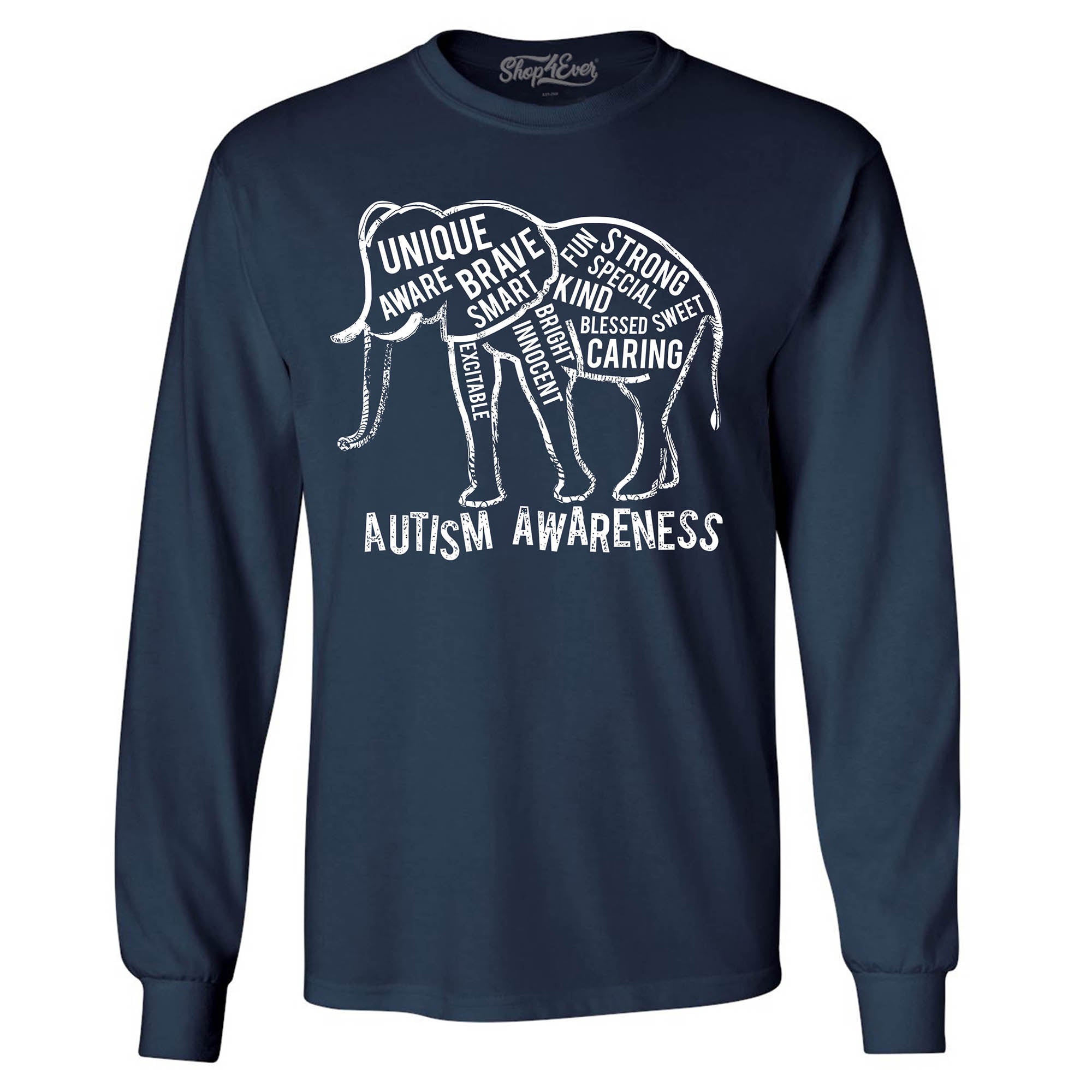 Autism Awareness Elephant Long Sleeve Shirt