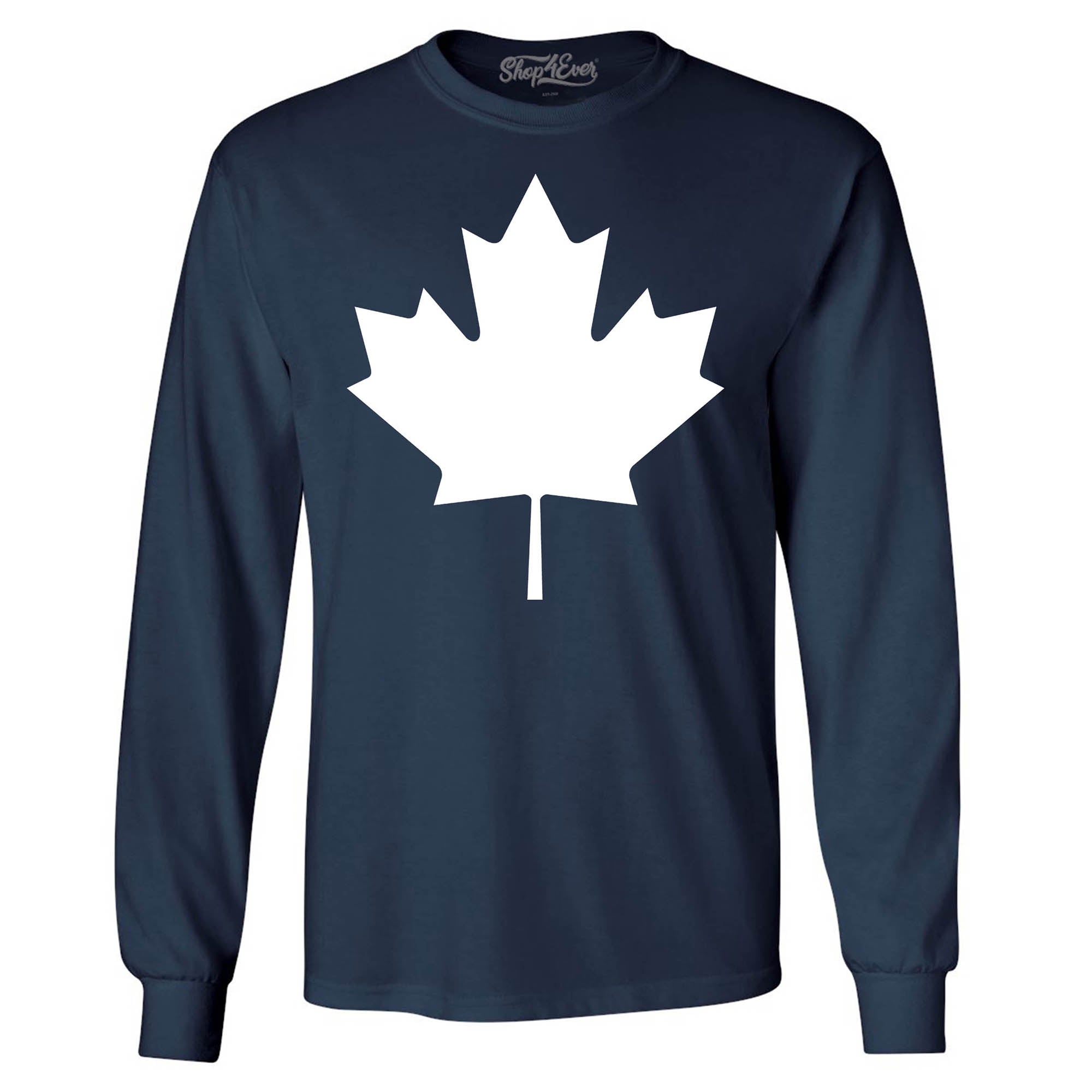 Canada White Leaf Men's Long Sleeve Shirt